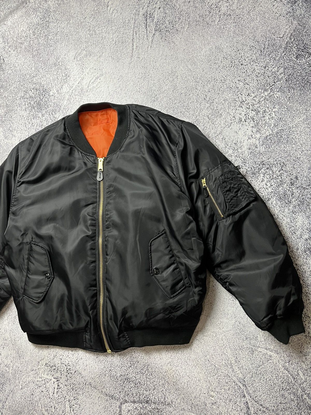 Vintage Vintage Black Reversible Bomber Jacket MA1 Size US XL / EU 56 / 4 - 3 Thumbnail