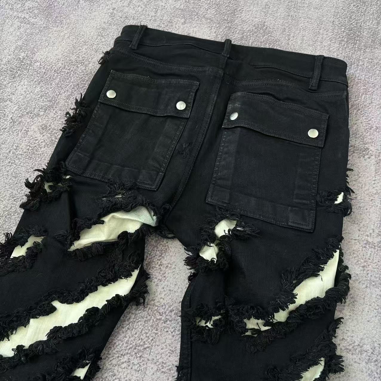 Rick Owens Rick Owens Slashed Tyrone Jeans FW21 Gethsemane Size US 30 / EU 46 - 4 Thumbnail