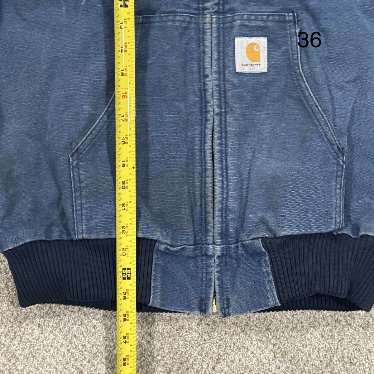 Carhartt Vintage 90s Faded Blue Carhartt Hoodie Zip Up Jacket Size US L / EU 52-54 / 3 - 7 Thumbnail