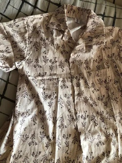 Other Leaves Design Beige Button Up Shirt Size US L / EU 52-54 / 3 - 3 Thumbnail