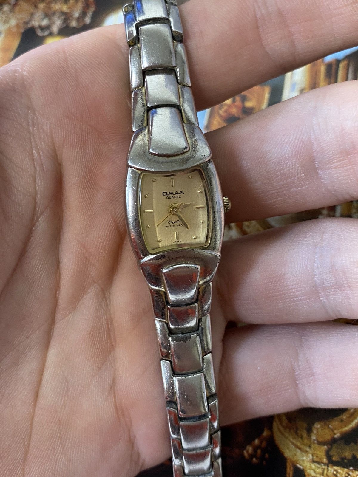 Jewelry Vintage Omax Quartz Watch, Gold Dial Size ONE SIZE - 13 Thumbnail