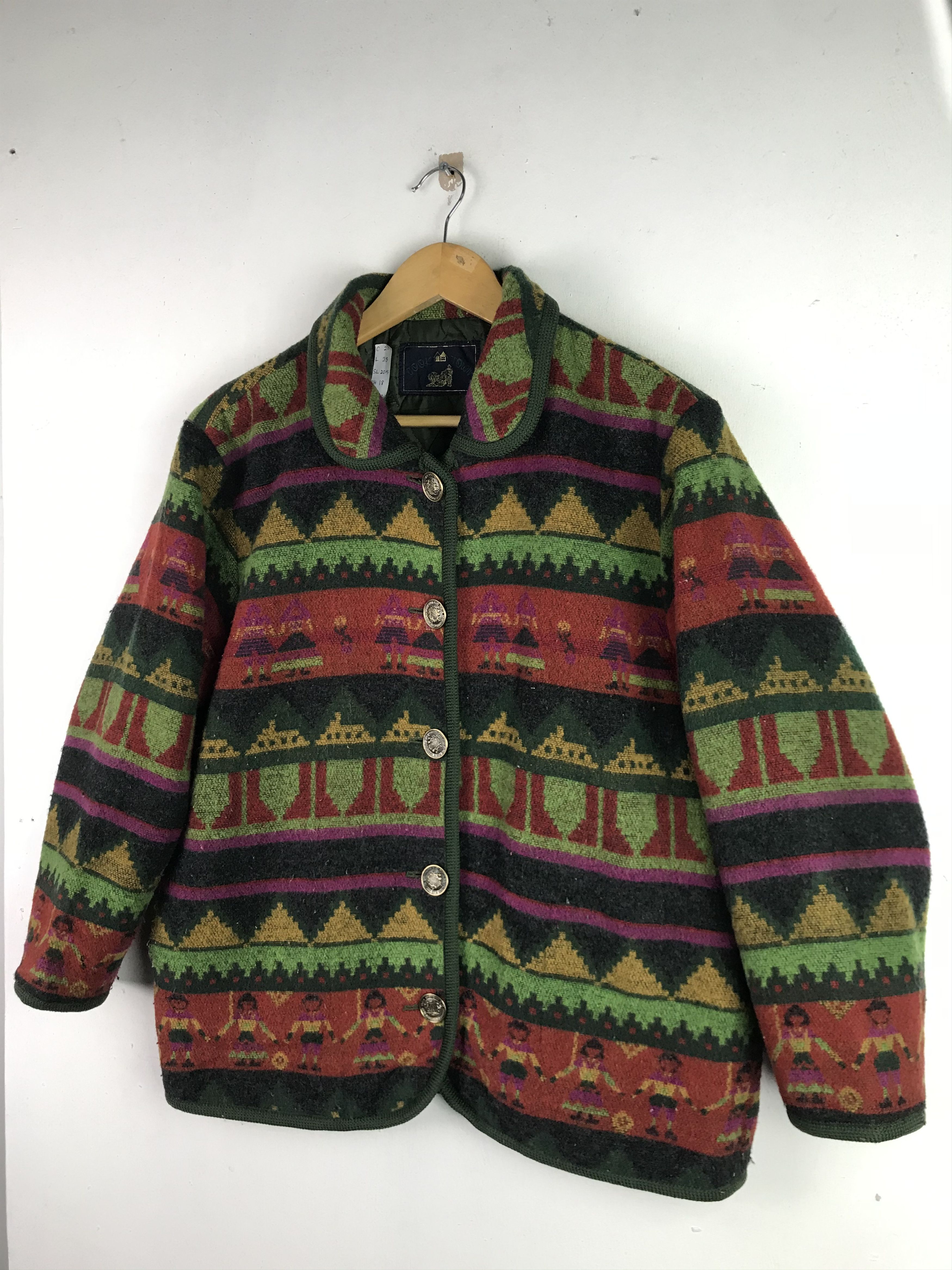 Japanese Brand × Vintage Vintage Navajo Art Wool Jacket Full Button Size US M / EU 48-50 / 2 - 6 Thumbnail