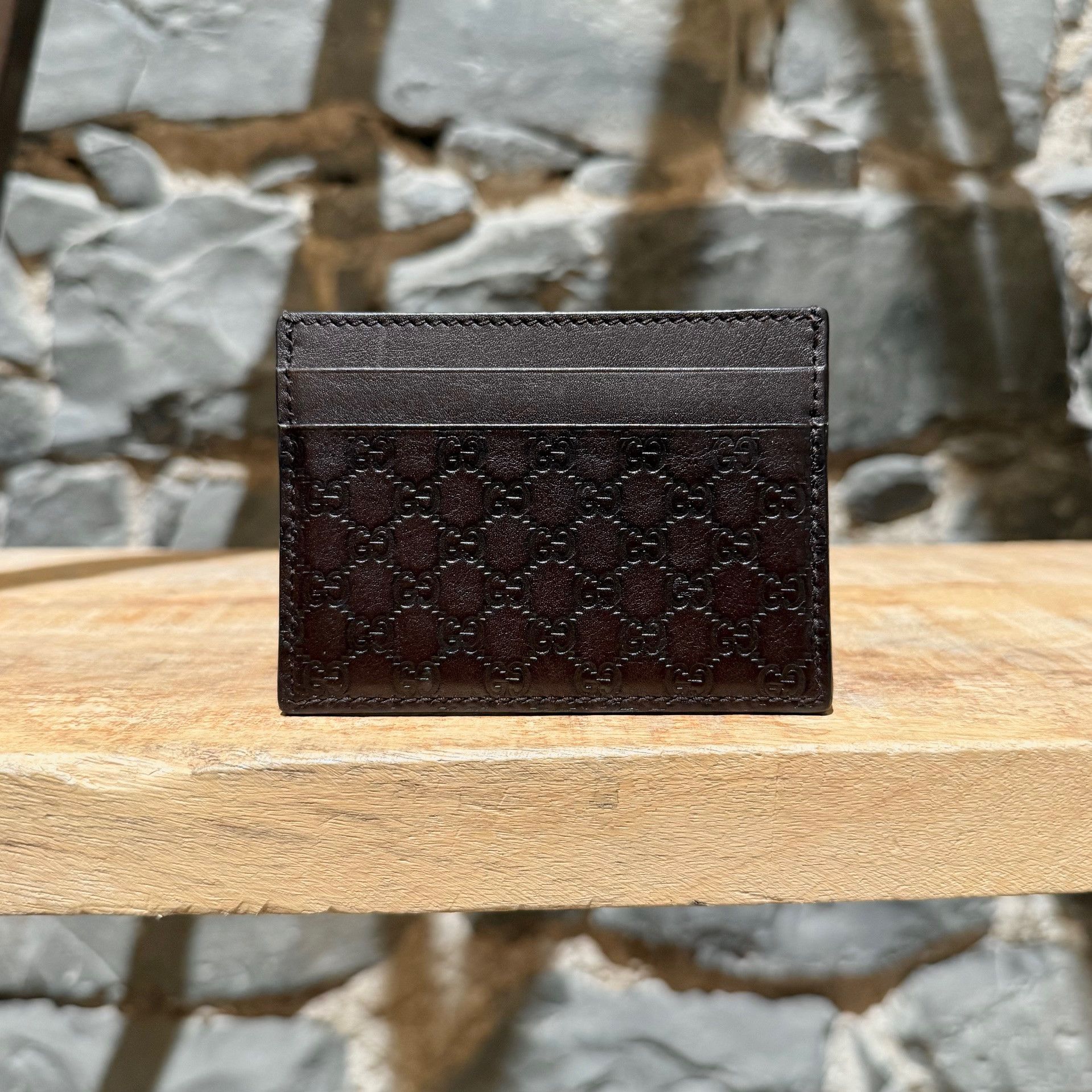 Gucci Gucci Brown Microguccissima Card Holder Size ONE SIZE - 3 Thumbnail
