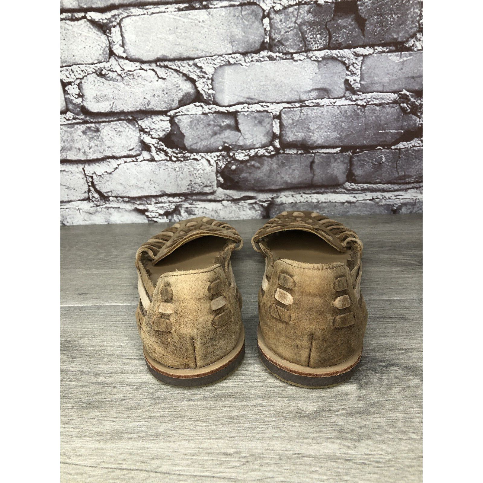 Nisolo NISOLO Tan Brown Huarache Leather Woven Flats Sandals Women Size US 10 / IT 40 - 4 Thumbnail