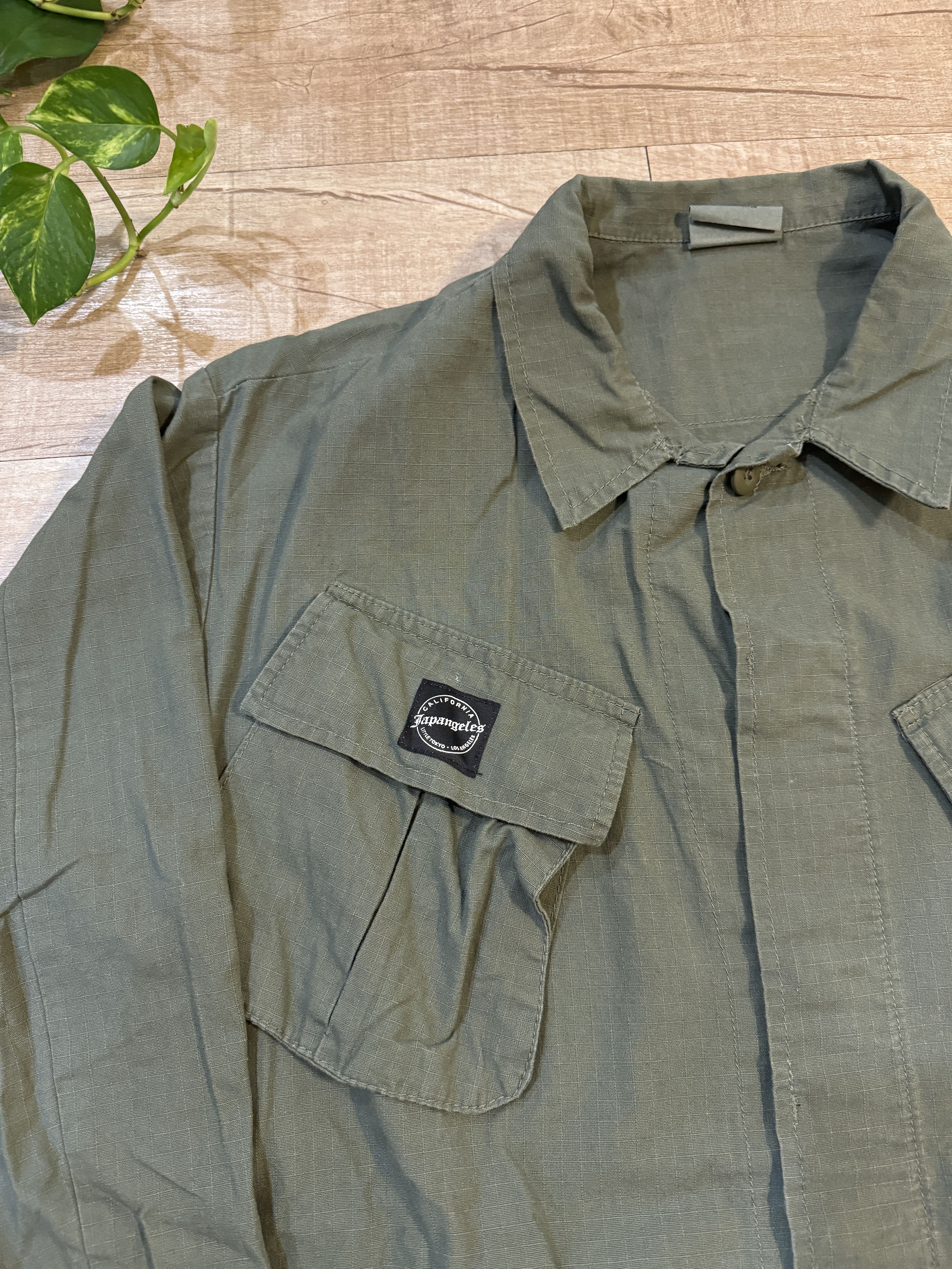 Japanese Brand Japangeles Oversized Green Jacket - Medium Size US M / EU 48-50 / 2 - 4 Thumbnail
