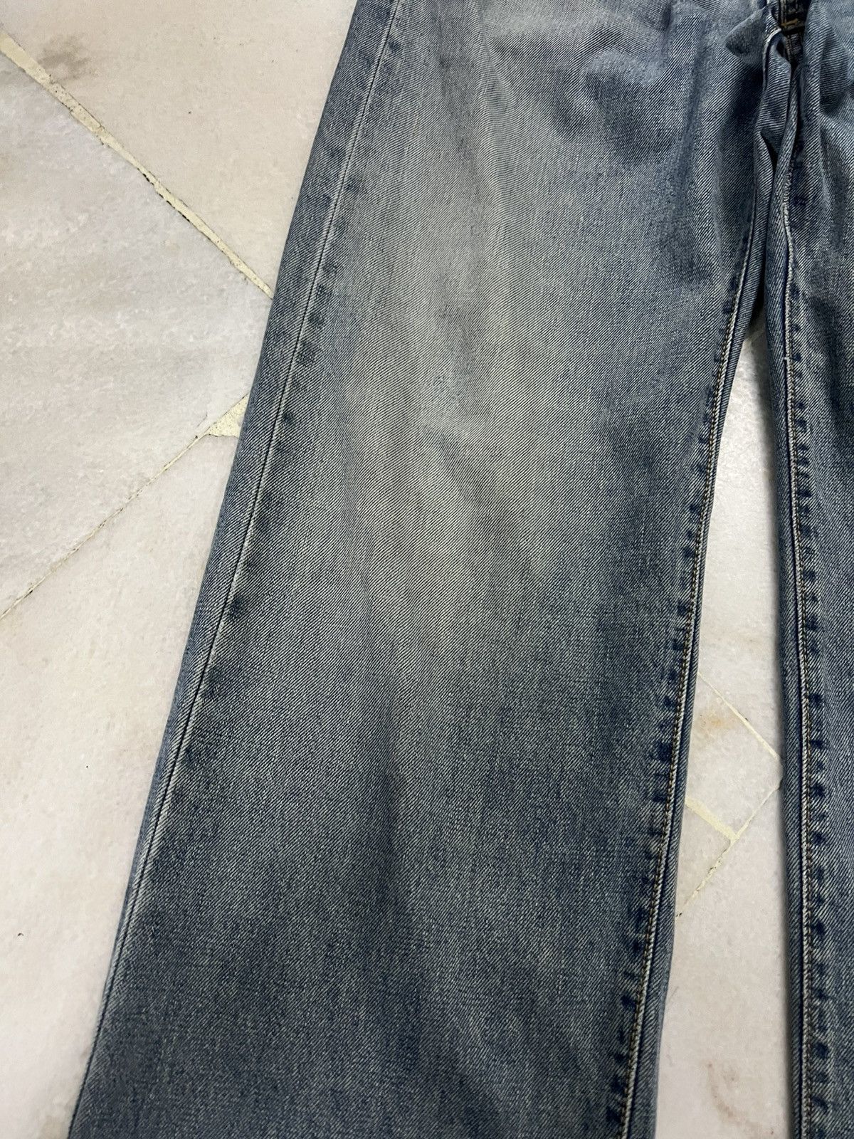Edwin 💥Baggy💥Vintage Edwin 505 Distressed Selvedge Faded Jean Size US 32 / EU 48 - 6 Thumbnail