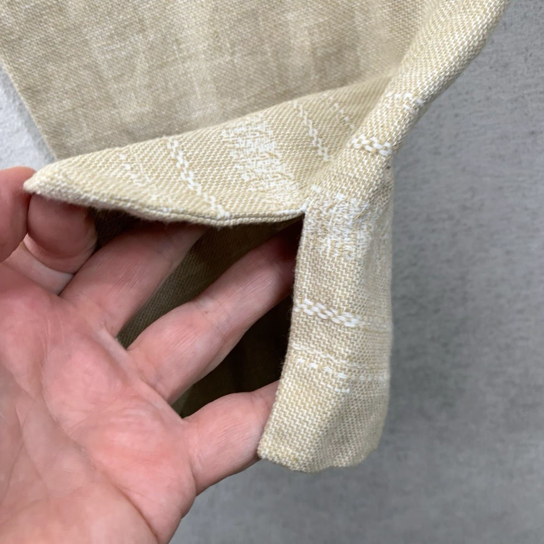 Vintage Vintage Women's Linen Cotton Blend Crop Pants PXL High-Waist Elastic Beige Summer Spring Casual Size 40" / US 18 - 7 Thumbnail