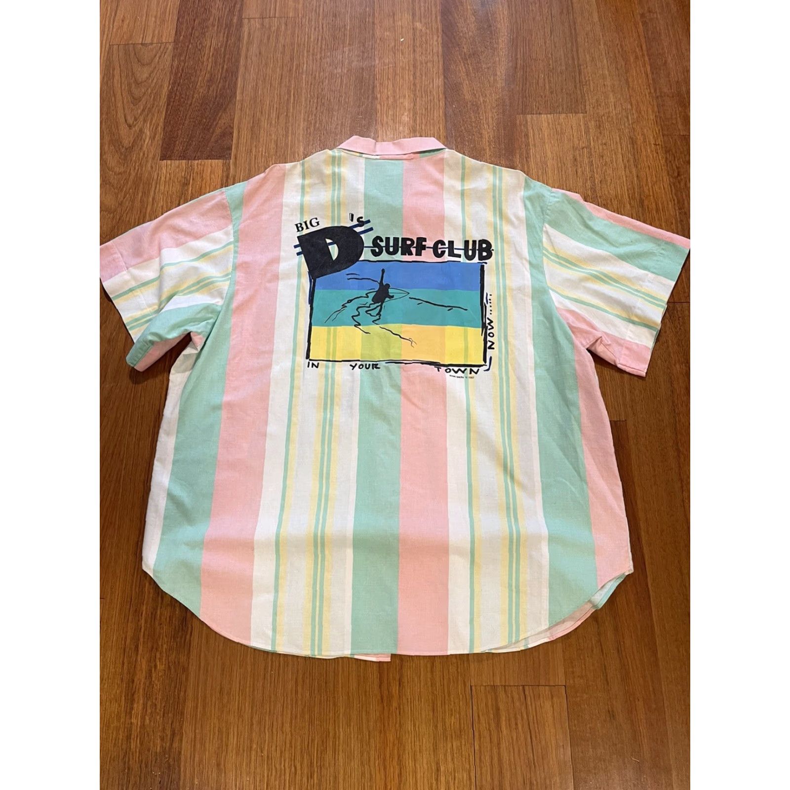 Ocean Pacific VTG 1987 OCEAN PACIFIC OP BIG D'S SURF CLUB IN YOUR TOWN BUTTON DOWN XL RARE!! Size US XL / EU 56 / 4 - 6 Thumbnail