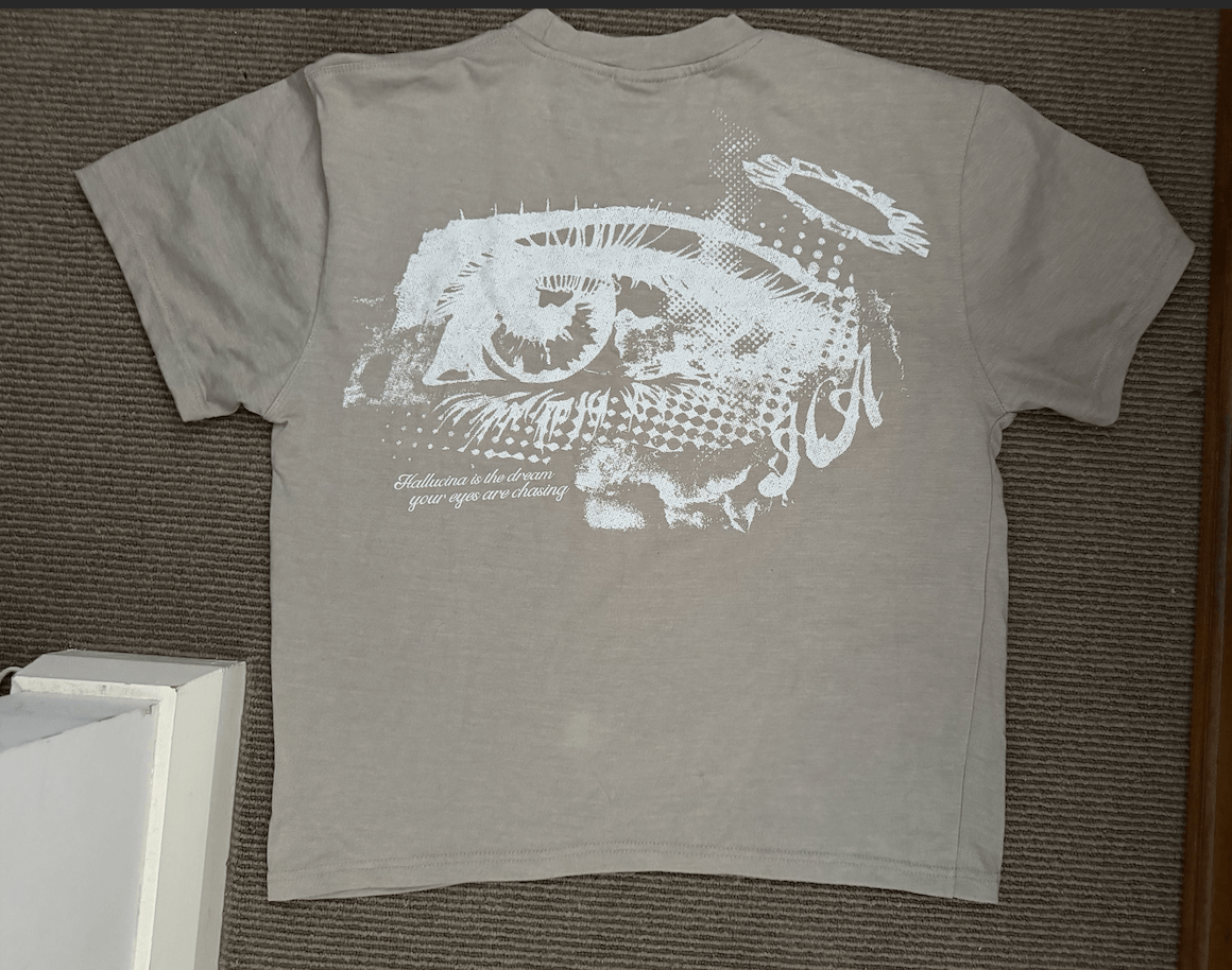 Other Hallucina Graphic T-Shirt Grey Y2K Streetwear Size US S / EU 44-46 / 1 - 2 Thumbnail