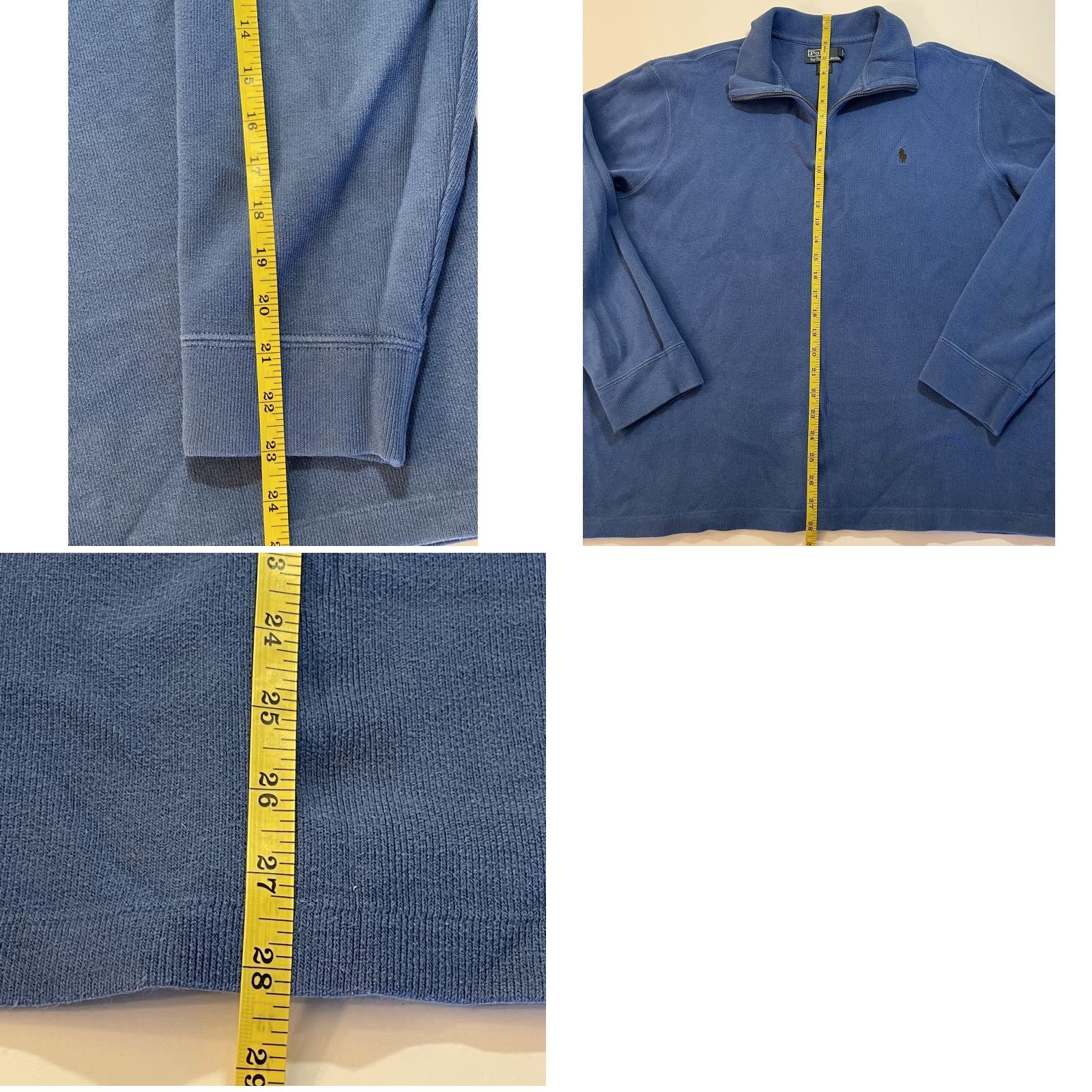 Polo Ralph Lauren VINTAGE Polo Ralph Lauren Mens 1/4 Zip Pullover Sweater XXL Golf Sweatshirt Light Blue Size US XXL / EU 58 / 5 - 8 Thumbnail