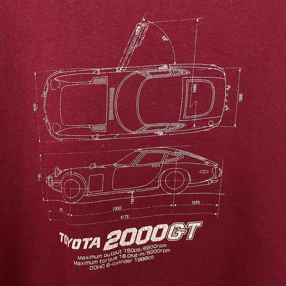 Japanese Brand × Vintage Vintage Toyota 2000 GT Promo T Shirt Size US XL / EU 56 / 4 - 2 Thumbnail