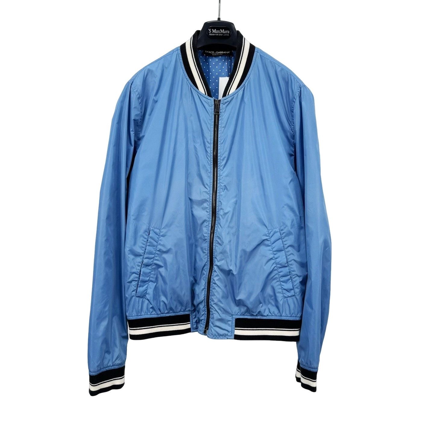 Dolce & Gabbana Dolce & Gabbana Blue Nylon Bomber Jacket Size 52 Size US L / EU 52-54 / 3 - 1 Thumbnail