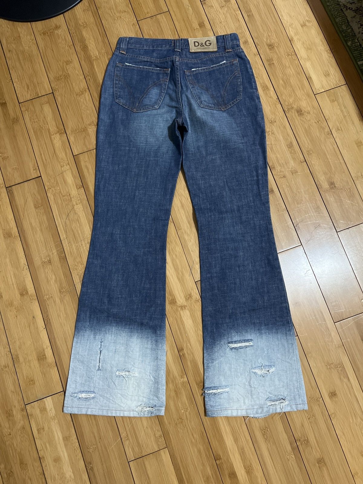 Dolce & Gabbana × Vintage Vintage Dolce & Gabbana Blue Flare Denim Size 26" / US 2 / IT 38 - 4 Thumbnail
