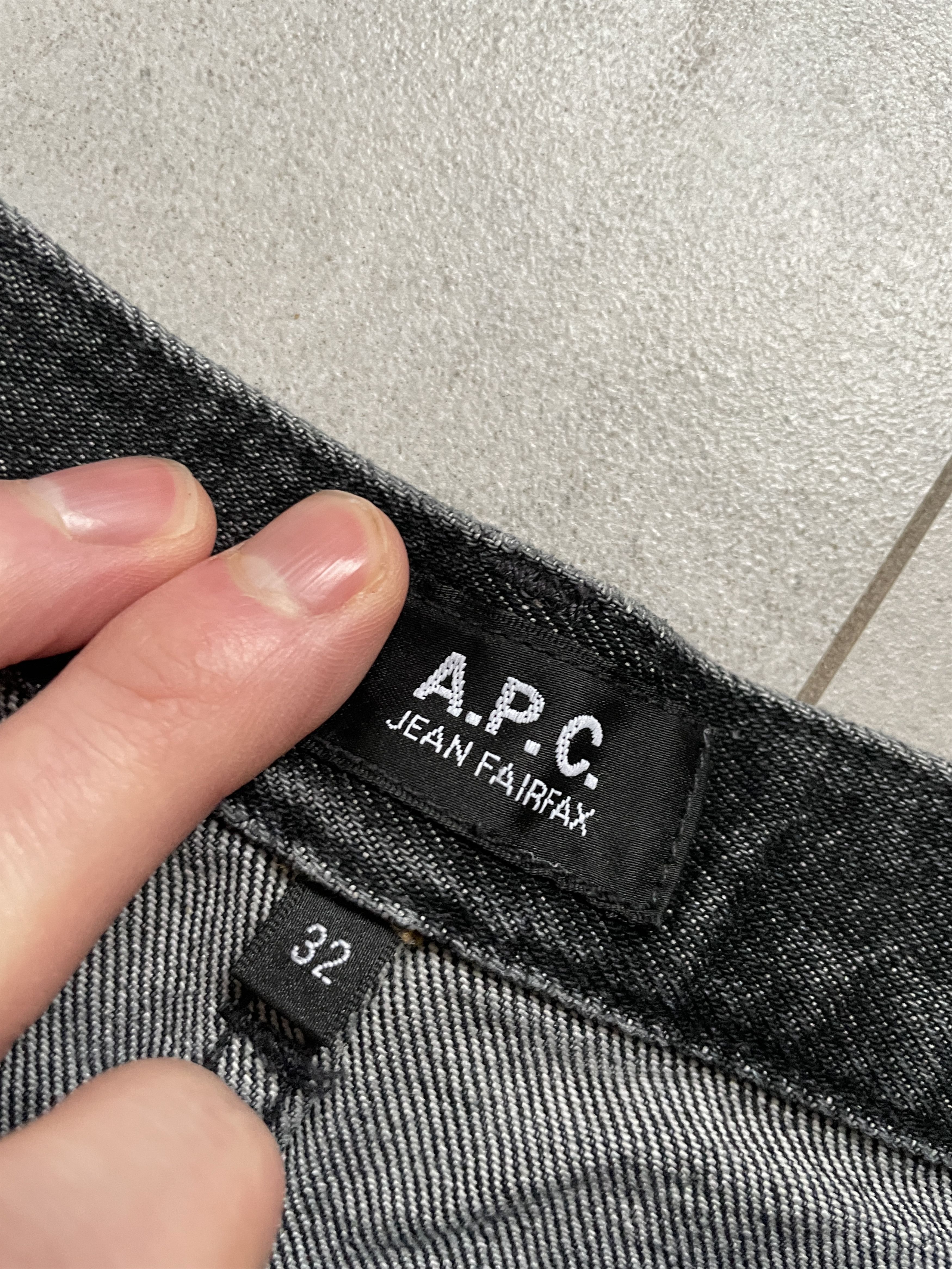 A.P.C. × Japanese Brand A.P.C APC JEAN FAIRFAX BLACK GREY STRAIGHT DENIM JEANS Size US 32 / EU 48 - 4 Thumbnail