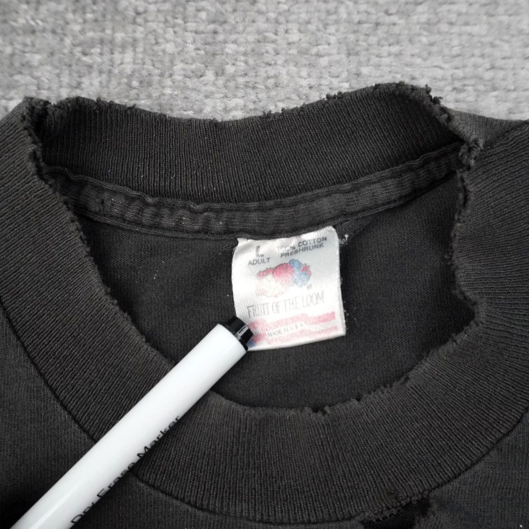 Vintage VINTAGE Thrashed Modesto Cal Graffiti Mens Large Black Size US L / EU 52-54 / 3 - 5 Thumbnail