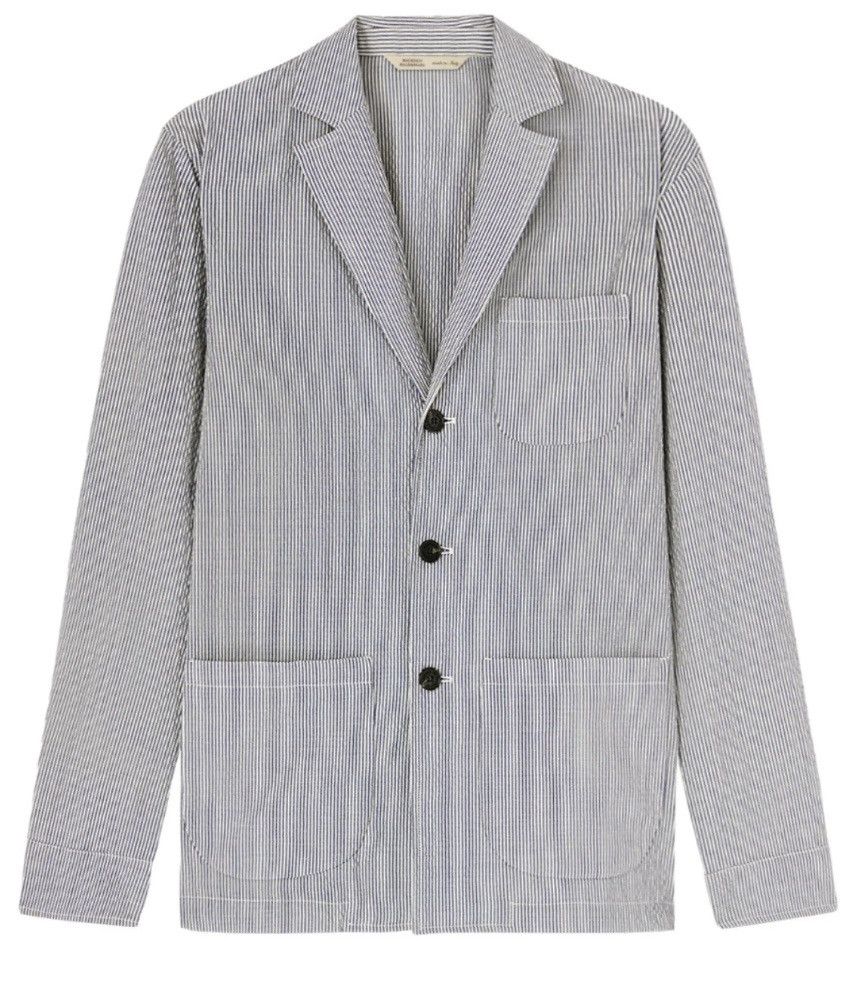 Maurizio Baldassari Soft Wool Seersucker Shacket / Jacket Size 46R - 3 Thumbnail