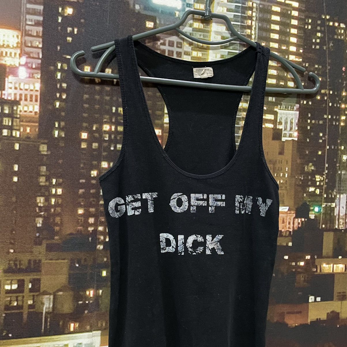 Band Tees BLACK TANK TOP Humor Y2K GET OFF MY D1CK FUNNY PORN XXX Size US M / EU 48-50 / 2 - 2 Thumbnail