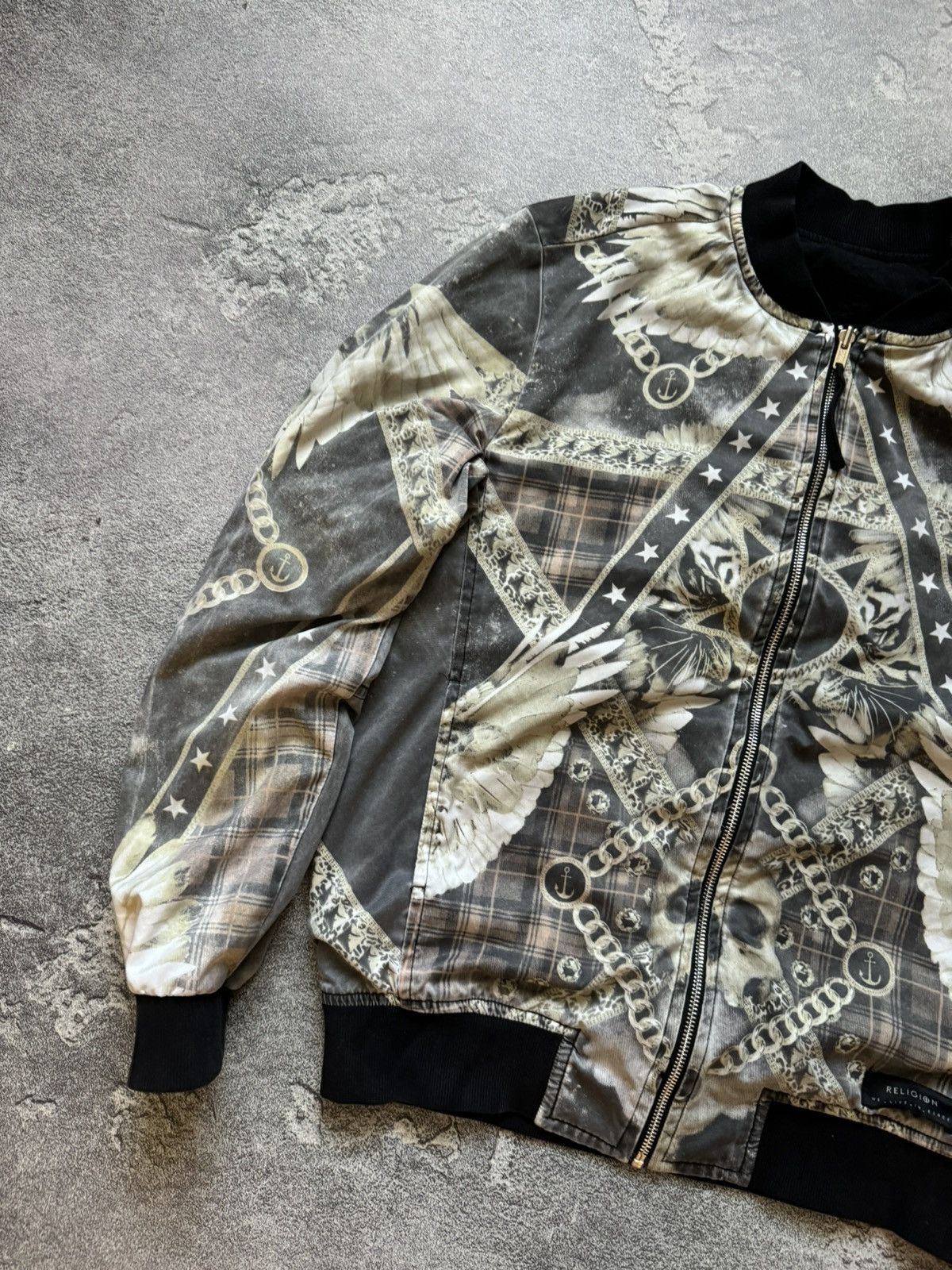 Other Religion M all printed zip bomber jacket long sleeve vintage Size US M / EU 48-50 / 2 - 6 Thumbnail