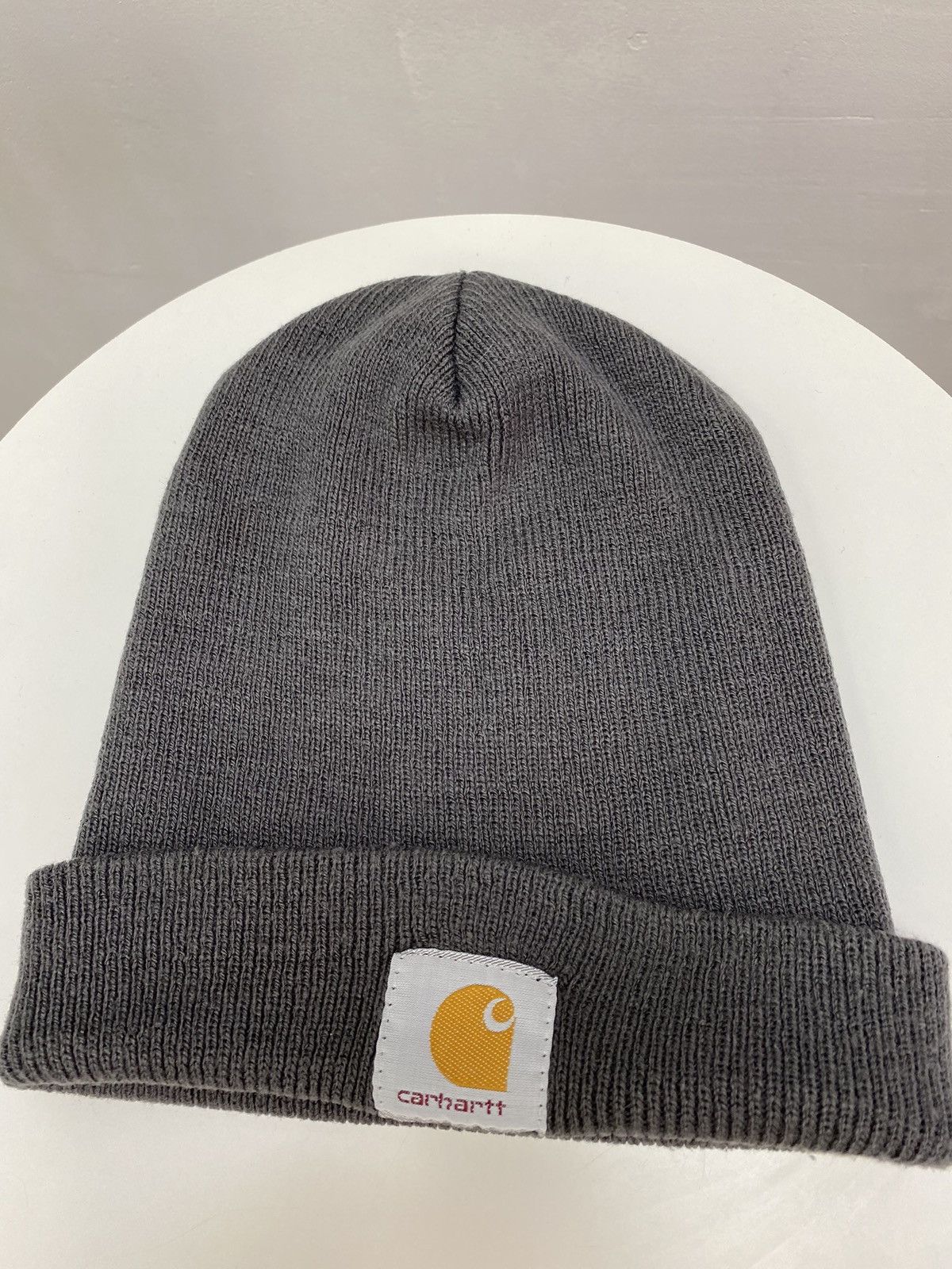 Carhartt Carhartt Beanie Hat Cap Tan Brown Workwear Skater Knit Cuff Size ONE SIZE - 3 Thumbnail