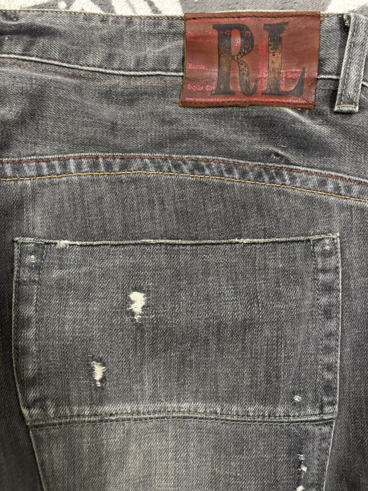Ralph Lauren Vintage Ralph Lauren RL Faded Classic Fit Distressed Jeans Size US 34 / EU 50 - 11 Thumbnail