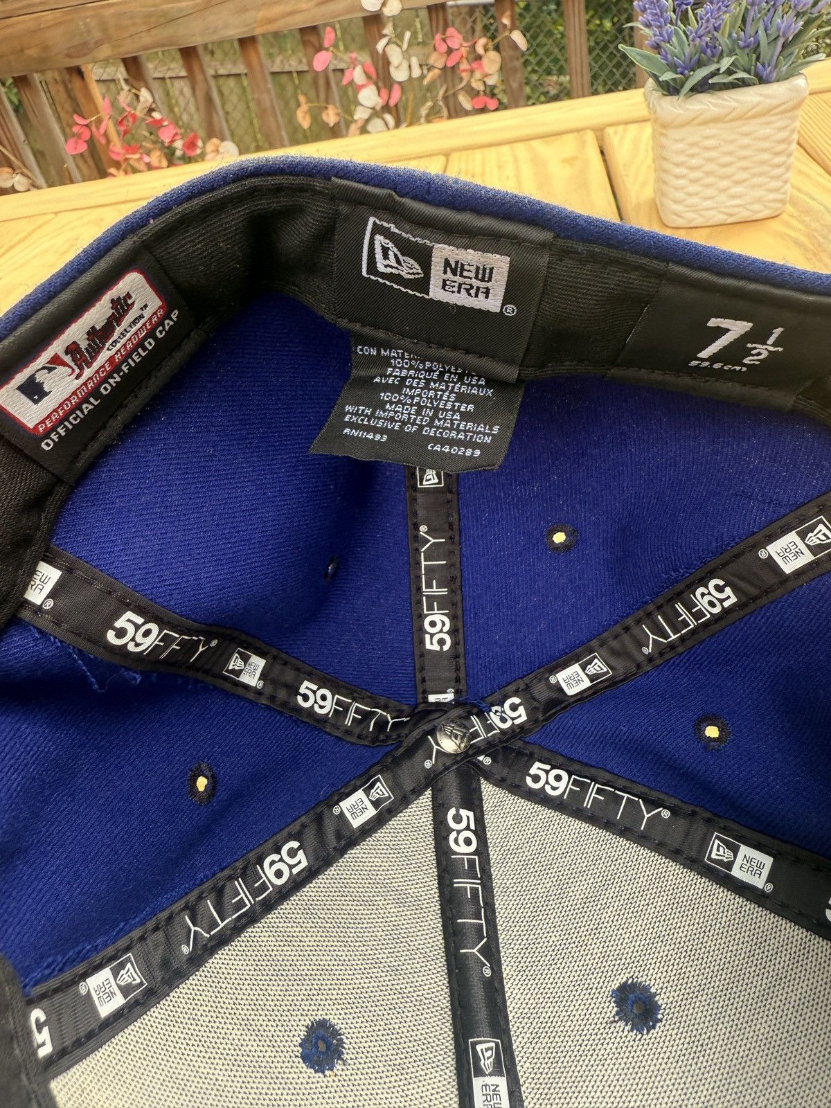 MLB × New Era × Vintage New Era 59FIFTY Los Angeles Dodgers Fitted Hat MLB Cap LA Size 34 - 7 Thumbnail