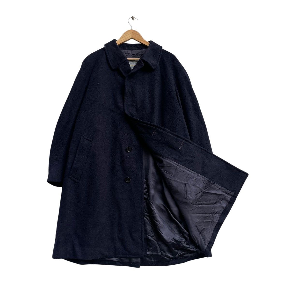 Aquascutum × Autumn Cashmere 💥Vintage Aquascutum Pure Wool Lamb Long Coat Jacket Size US M / EU 48-50 / 2 - 1 Thumbnail