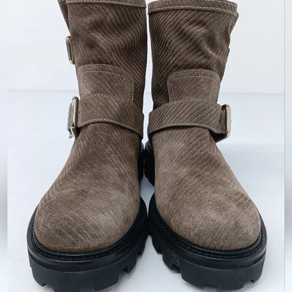 Jimmy Choo Jimmy Choo Youth II Corduroy Clay Suede Moto Boots - EU36.5 Size US 6.5 / IT 36.5 - 5 Thumbnail