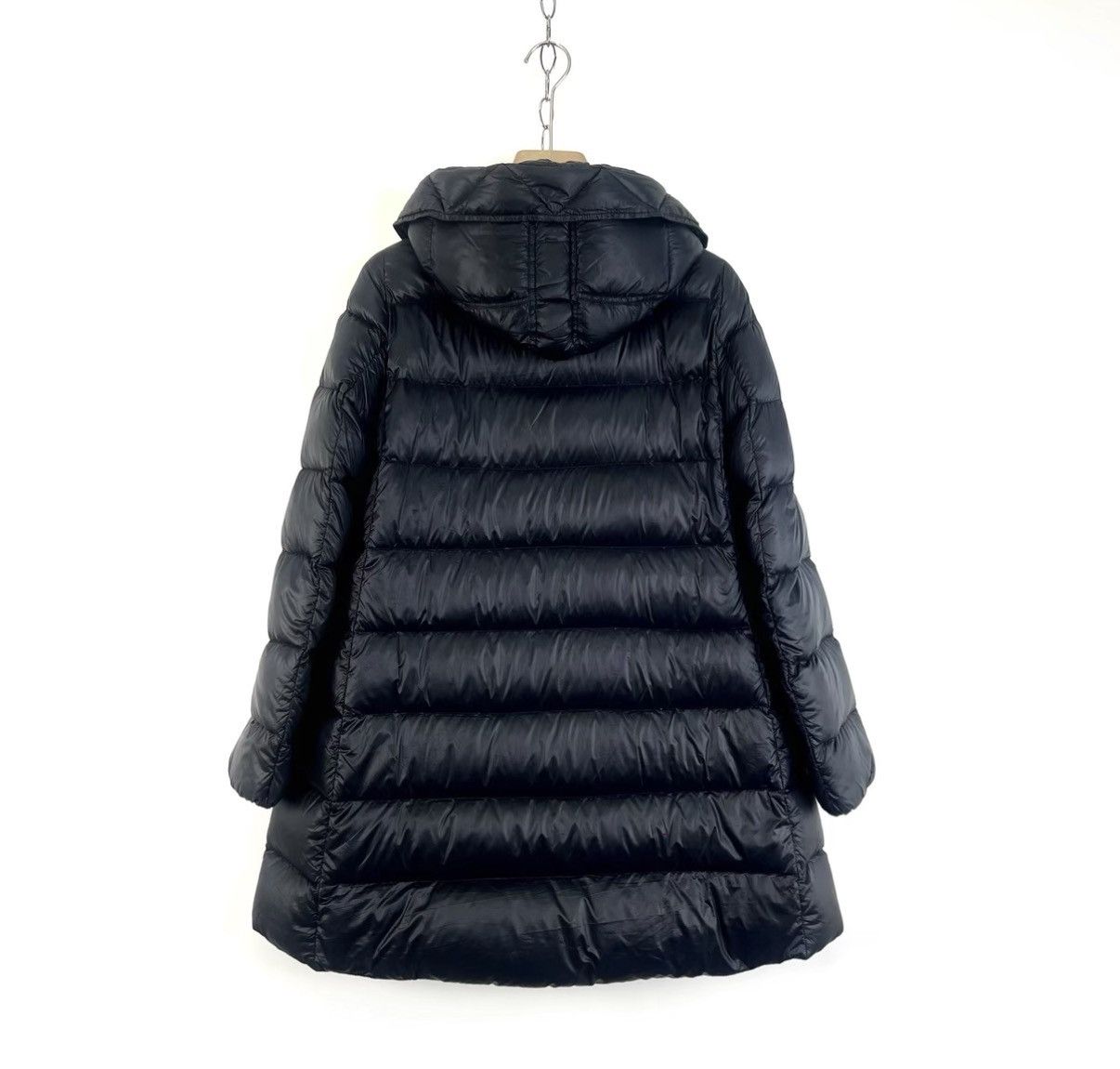 Moncler Moncler Black Classic Hooded Mid-Length Down Jacket K12 Size S / US 4 / IT 40 - 2 Thumbnail