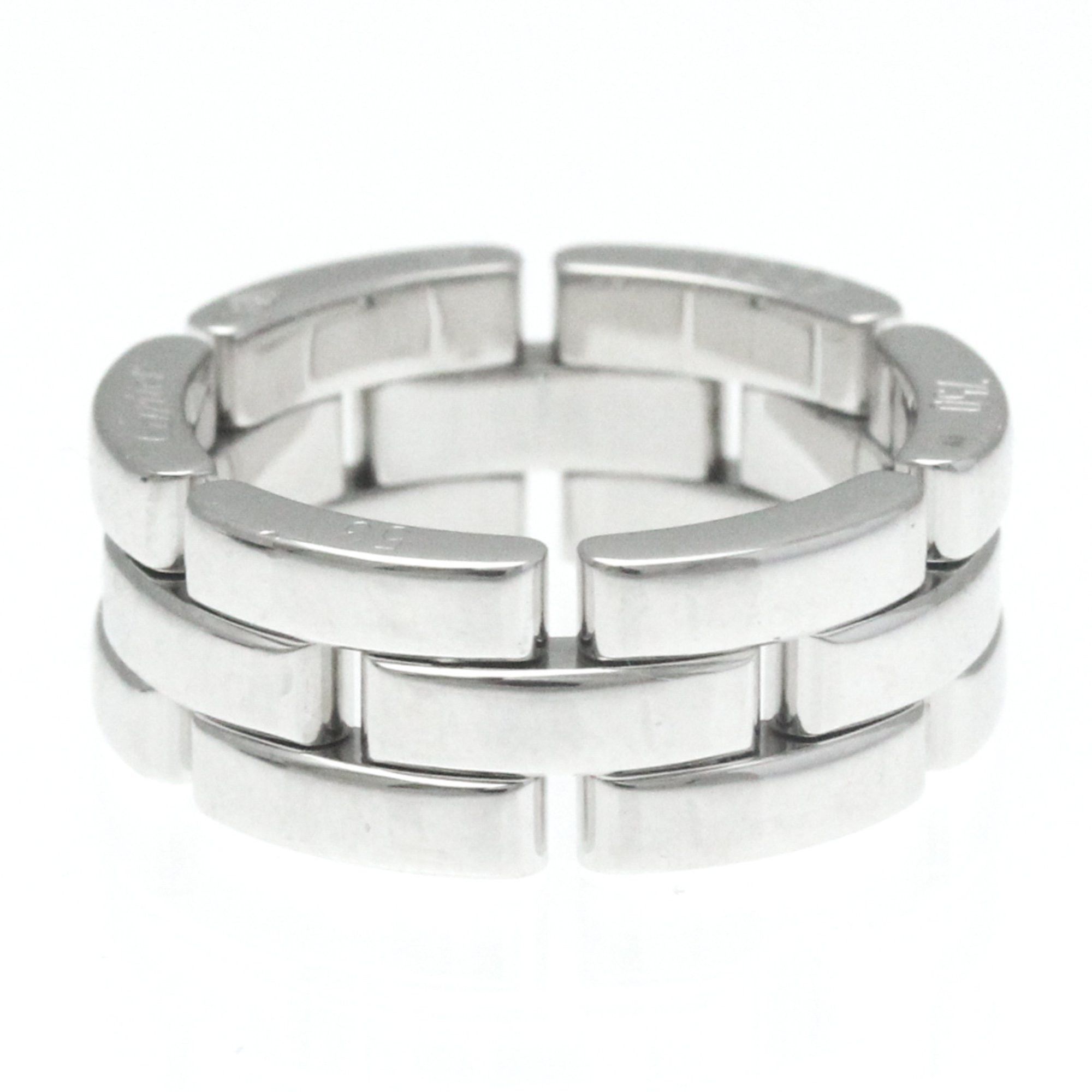 image of Cartier Maillon Panthère Ring White Gold (18K) Fashion No Stone Band Ring Silver, Women's
