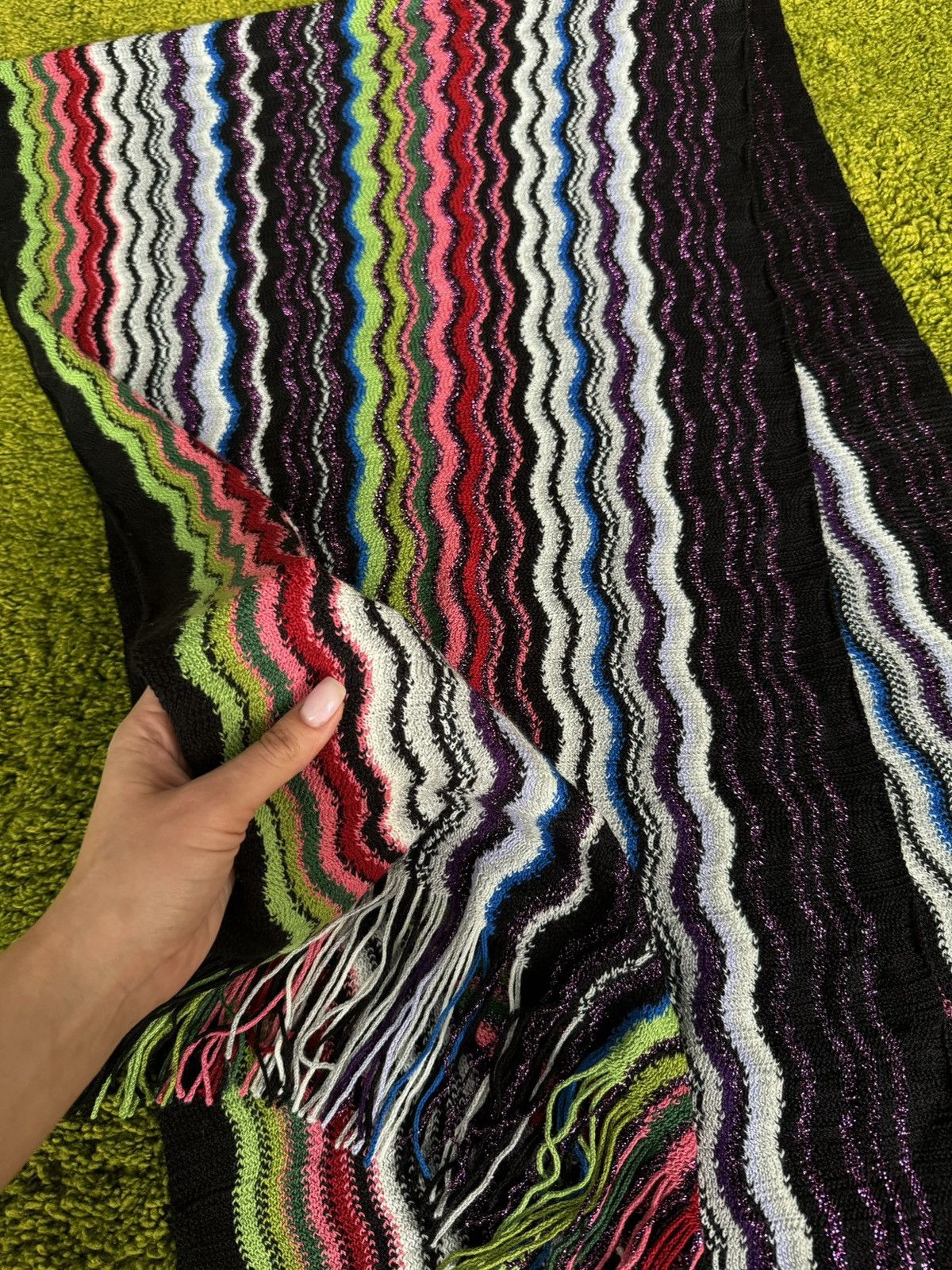 Missoni × Vintage Missoni 2000s vintage coloured wool blend scarf Size ONE SIZE - 3 Thumbnail