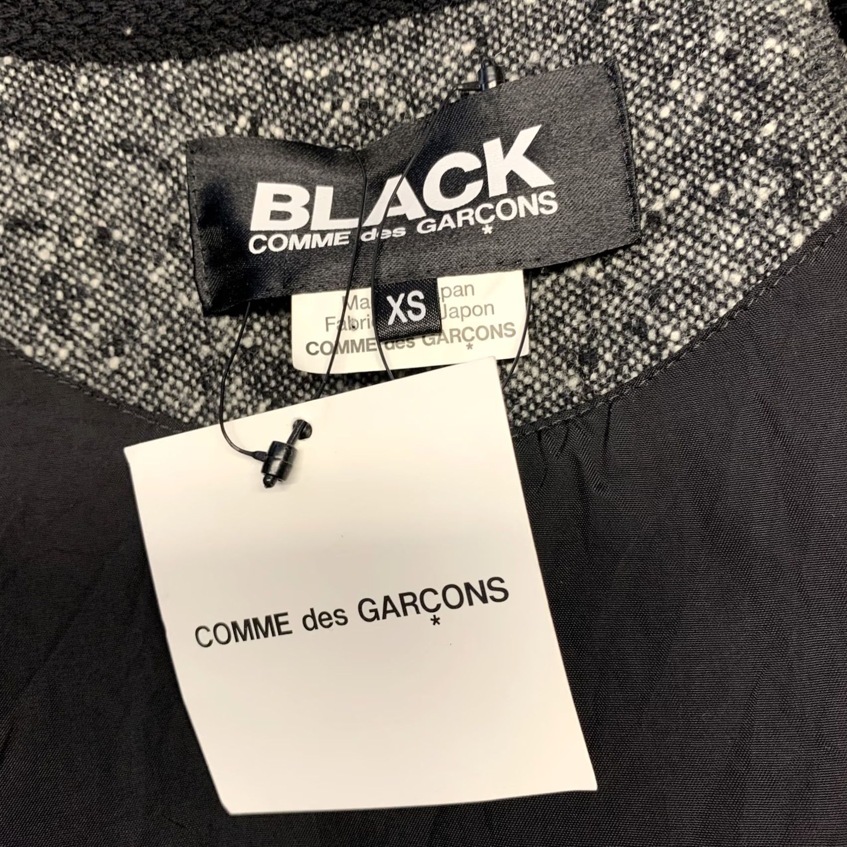 Comme des Garcons Girl COMME des GARCONS BLACK Jacket XS Green & White Tweed Wool Nylon Men Size US XS / EU 42 / 0 - 6 Thumbnail