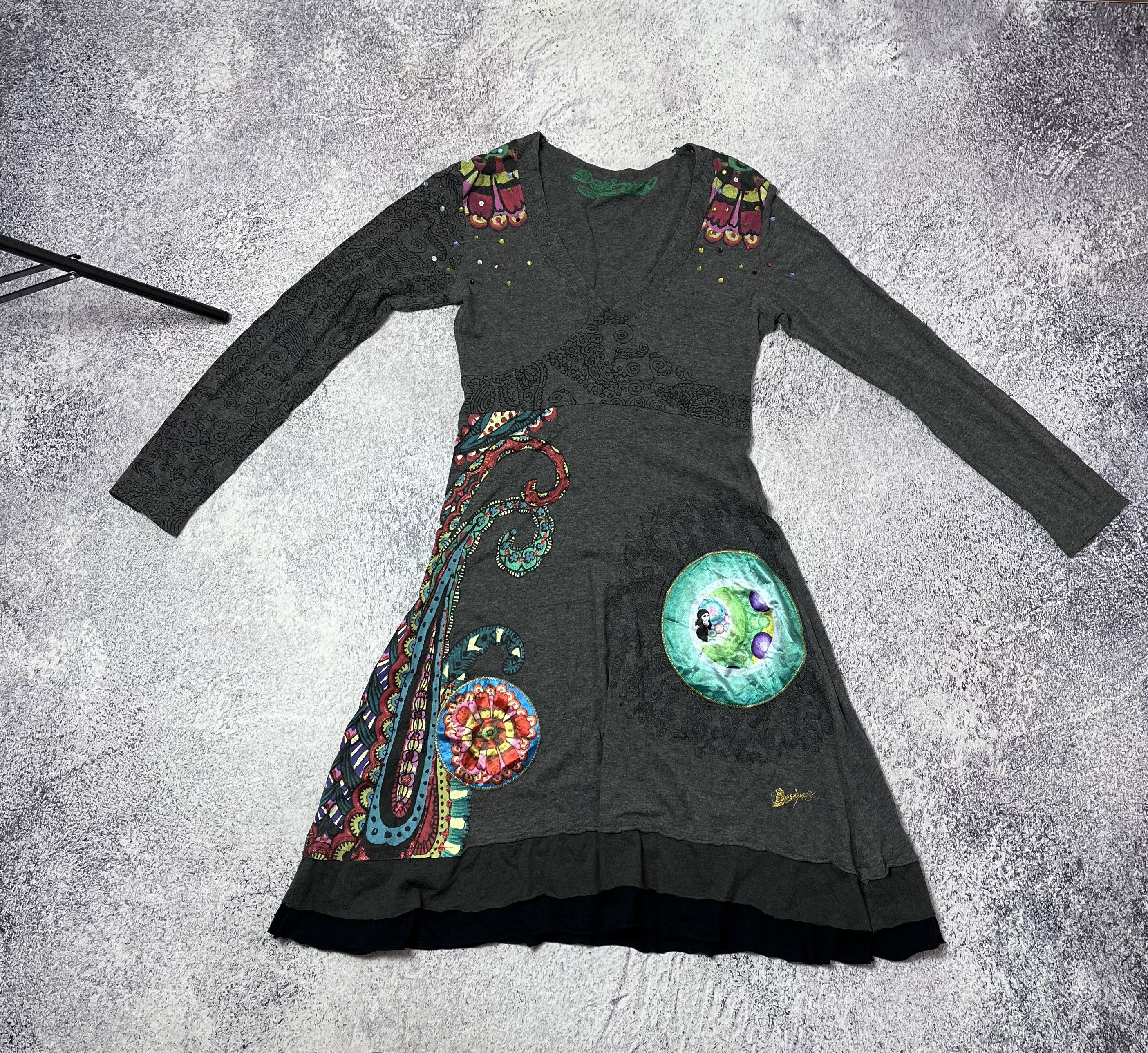 Designer × Japanese Brand × Vintage Women dress Designer size L logo flowers Y2K Size L / US 10 / IT 46 - 1 Thumbnail