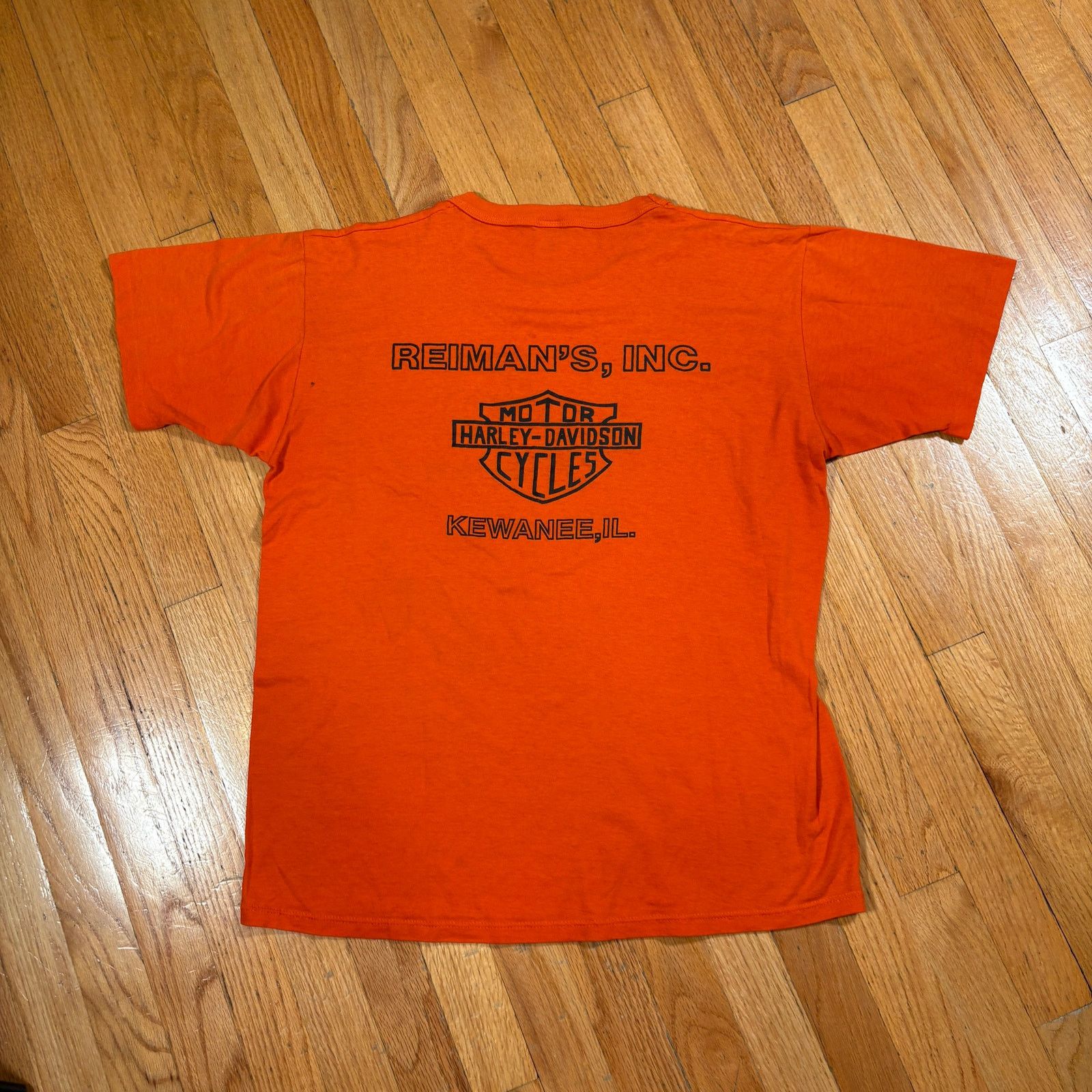 Harley Davidson Vintage 80s Harley Davidson Russel Athletic Tee Kewanee IL Size US L / EU 52-54 / 3 - 2 Thumbnail