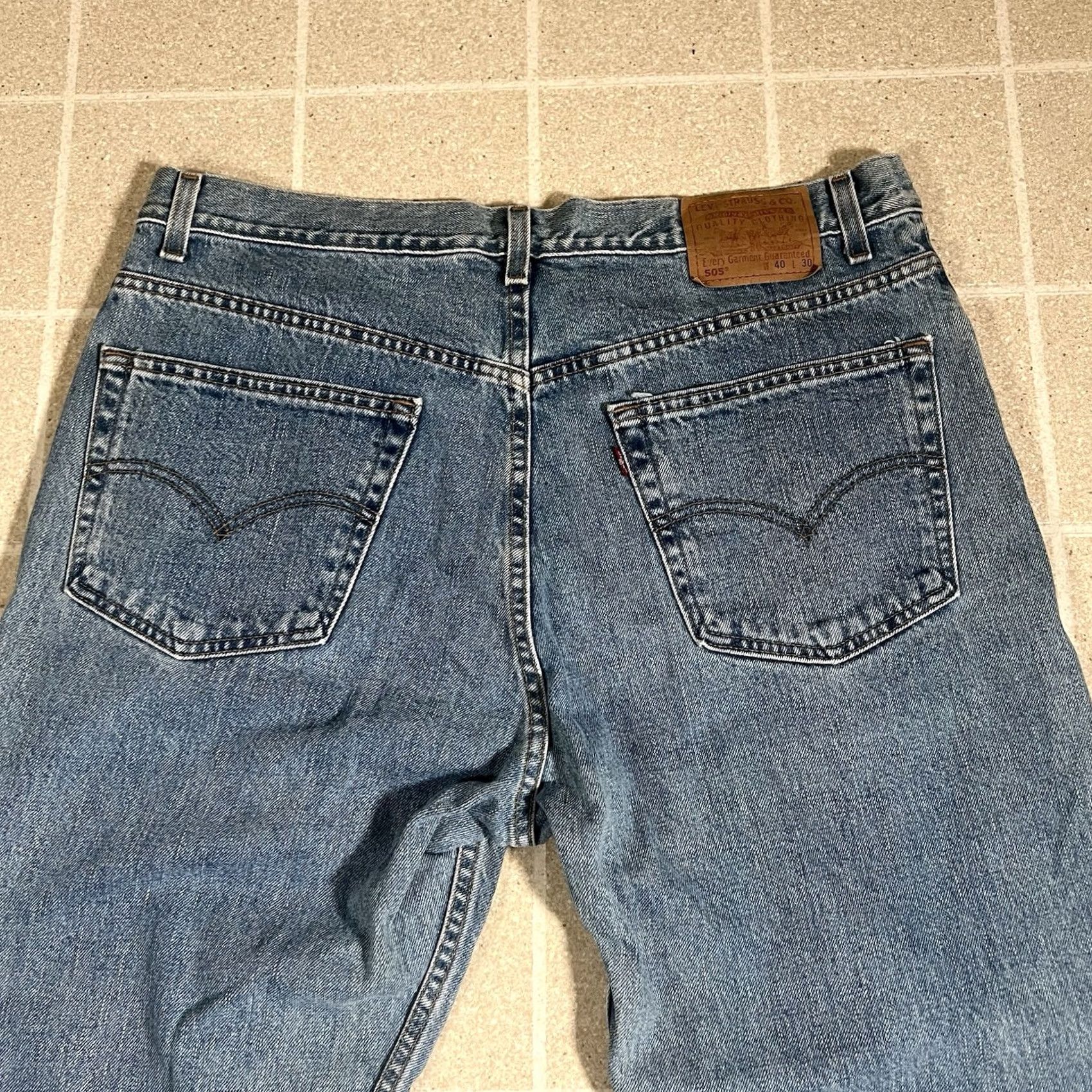Levi's Vintage Levi'S 505 Jeans - Y2K Style Regular Fit Straight Leg Denim - Light Wash 38 x 31 Size US 38 / EU 54 - 2 Thumbnail