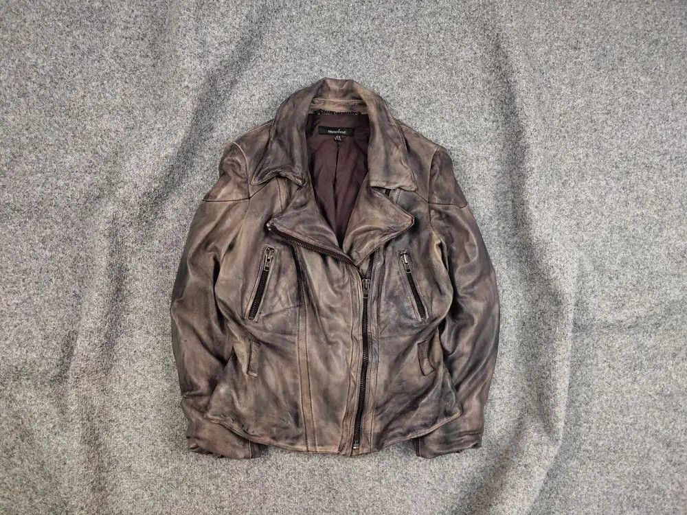 Muubaa Muubaa Designer Dyed Lamb leather Rider Biker Jacket Size M / US 6-8 / IT 42-44 - 1 Thumbnail