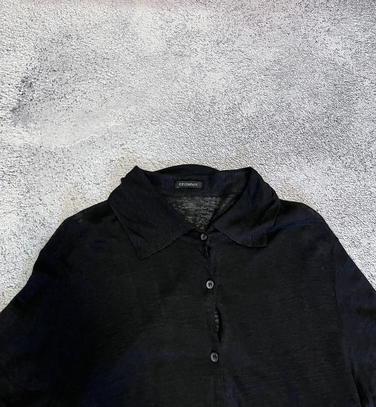 C.P. Company C.P. Company Sheer Longline Linen Shirt Black Size L Size US L / EU 52-54 / 3 - 8 Thumbnail