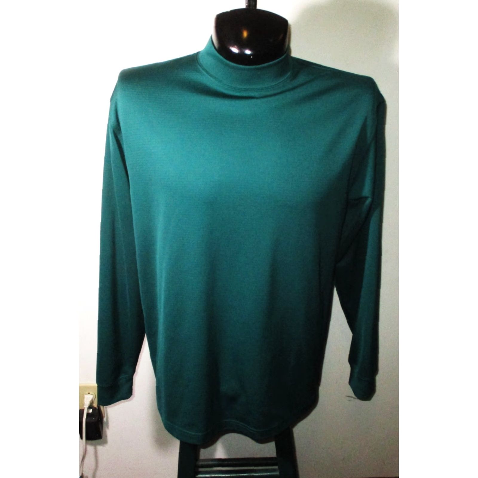 Banana Republic BANANA REPUBLIC Green Long Sleeve Mock Neck Top Mens L Shirt Size US L / EU 52-54 / 3 - 2 Thumbnail