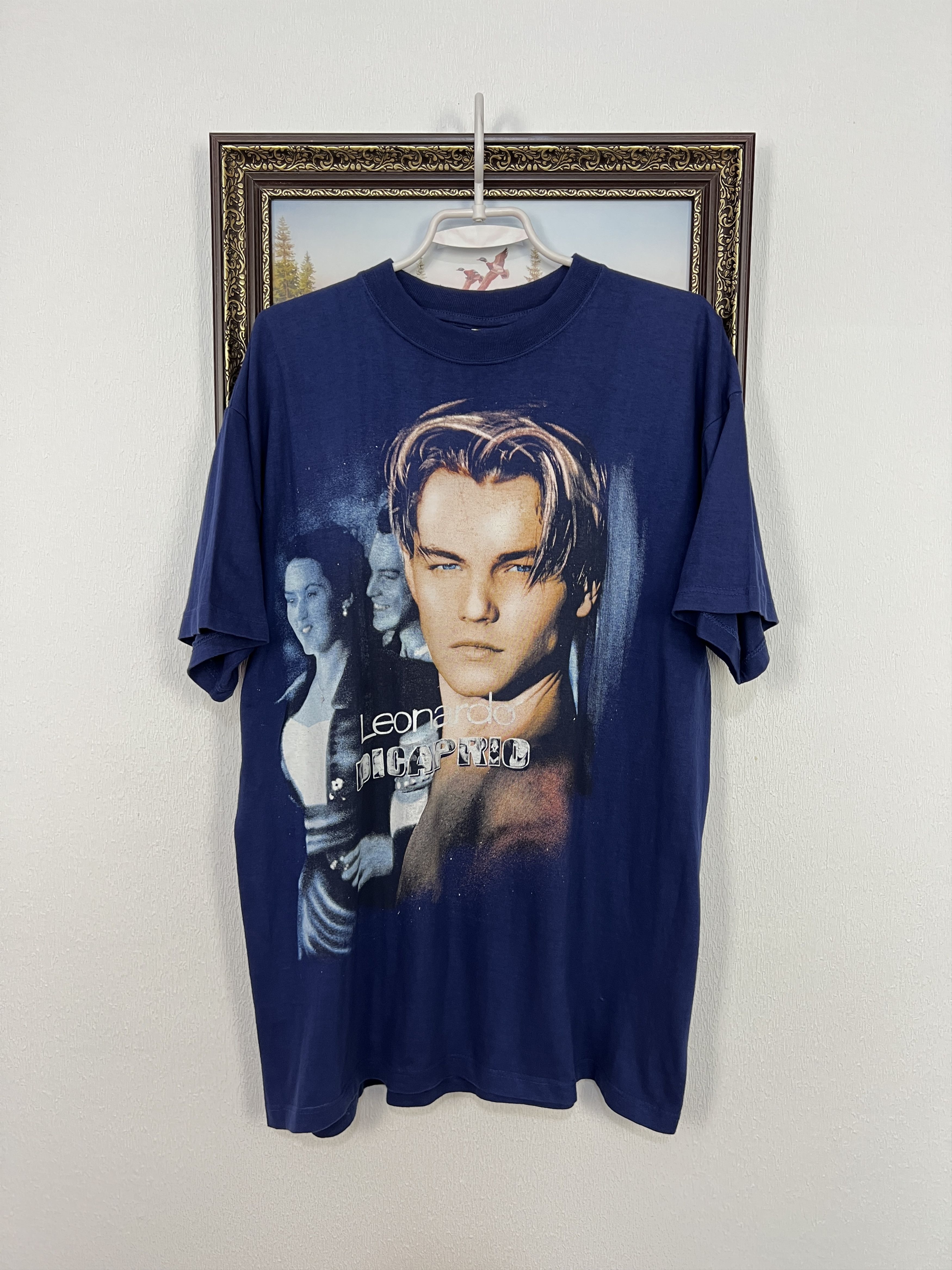 Vintage Vintage 90's Leonardo DiCaprio Titanic Movie Tee Shirt Size US L / EU 52-54 / 3 - 1 Thumbnail