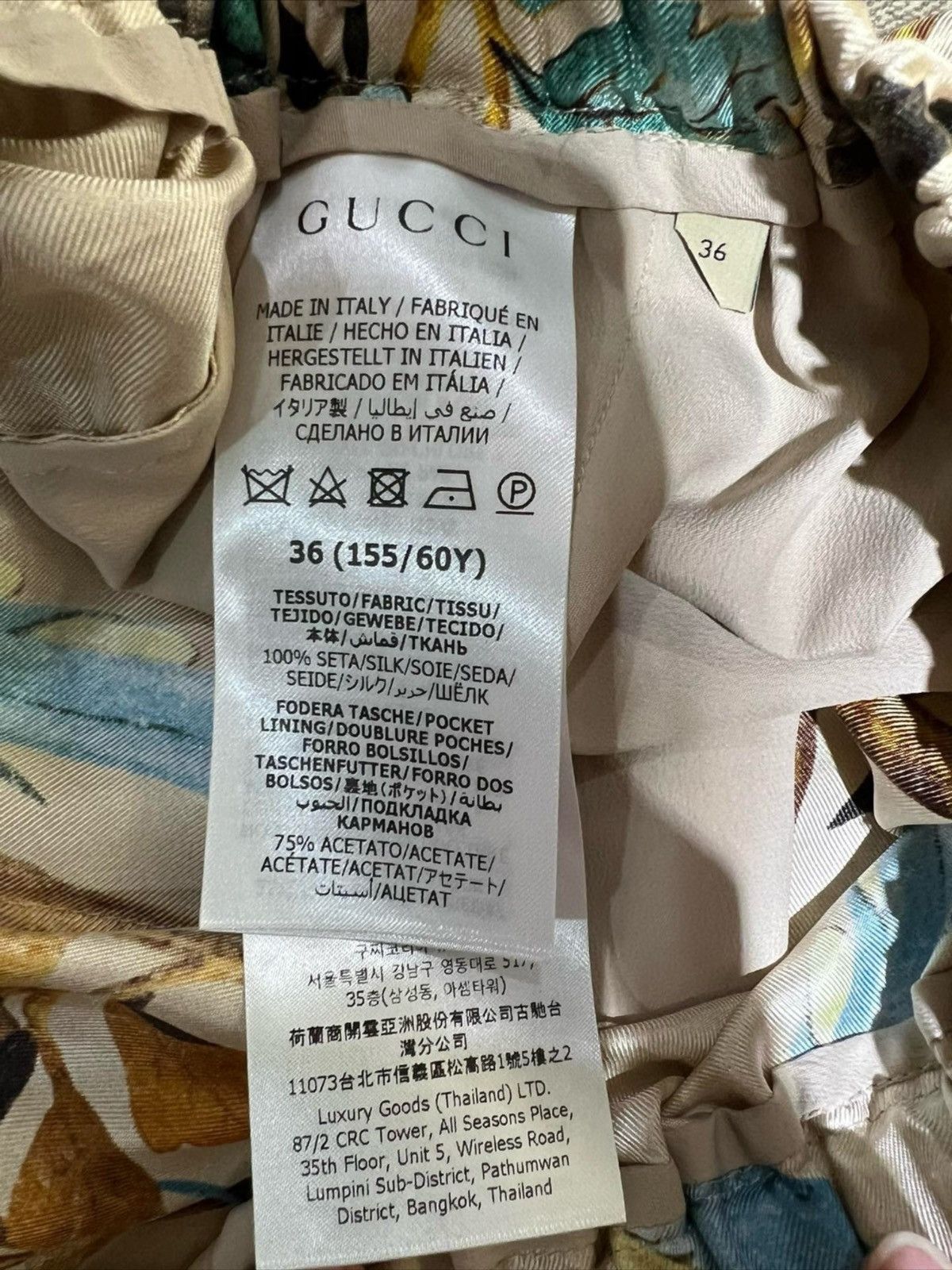Gucci Gucci Tian-print silk palazzo trousers Size 25" / US 0 / IT 36 - 4 Thumbnail