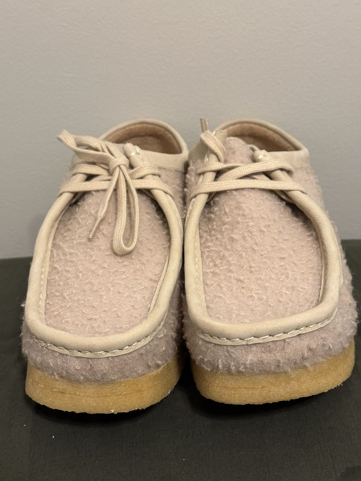 image of Aime Leon Dore x Clarks Wallabees Cassertino Wool Tan Shoes, Men's (Size 10)