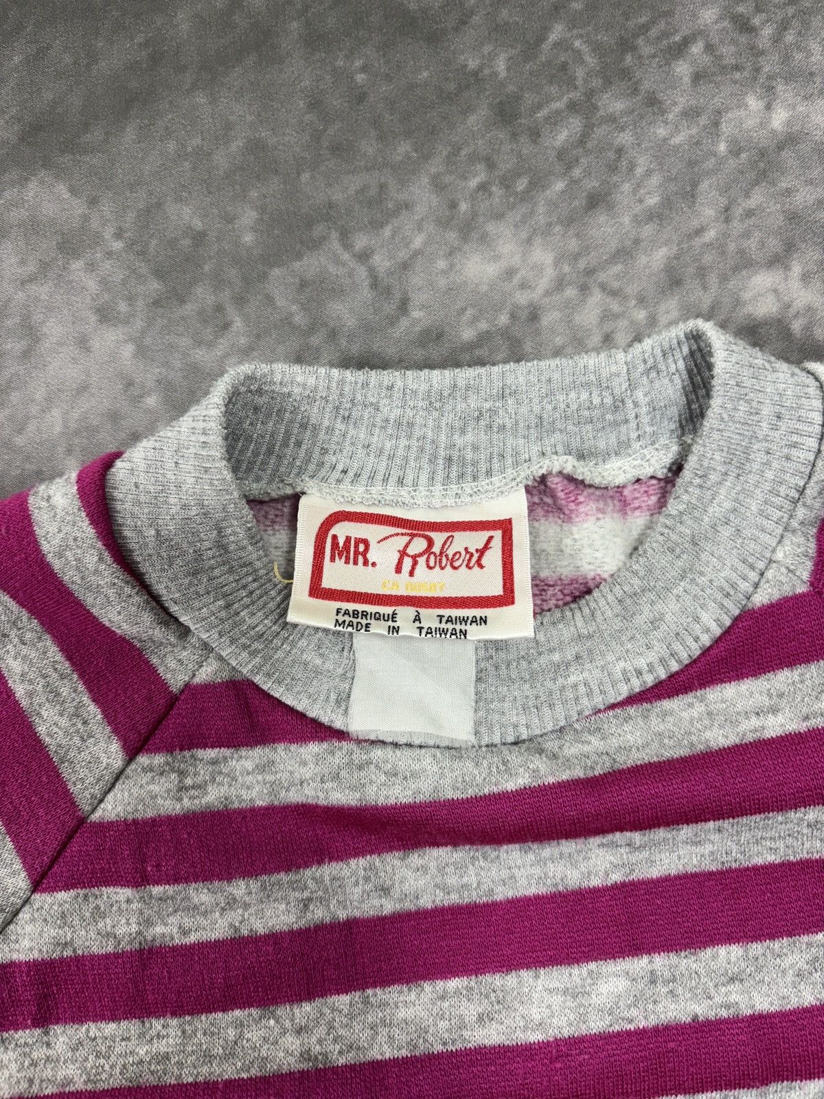 Vintage 1980s Vintage Sweatshirt Striped Crewneck Drawstring Crop 80 Size S / US 4 / IT 40 - 4 Thumbnail