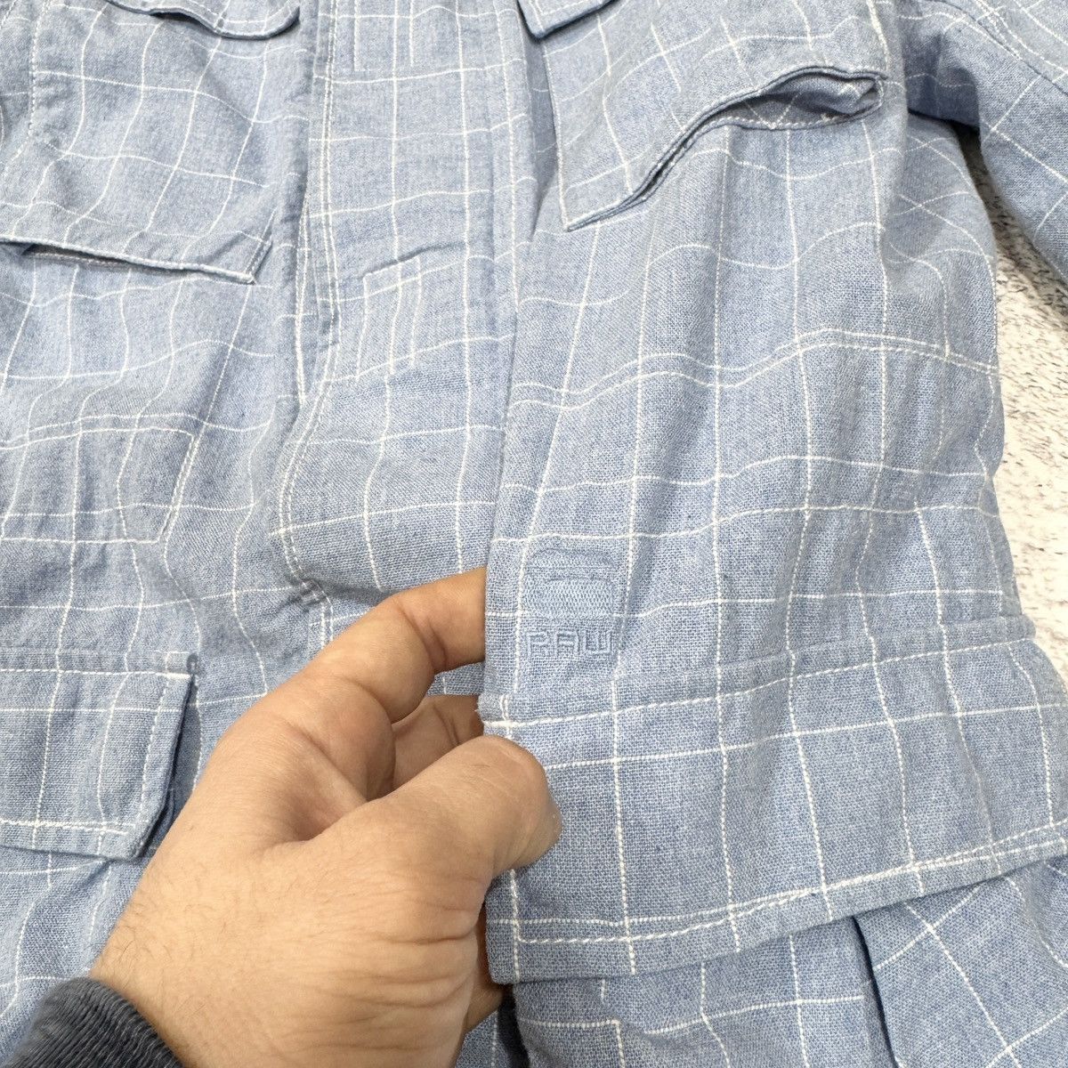 Designer × G-Star G-Star RAW Mens Blue Cotton Light Jacket M size Size US M / EU 48-50 / 2 - 16 Thumbnail