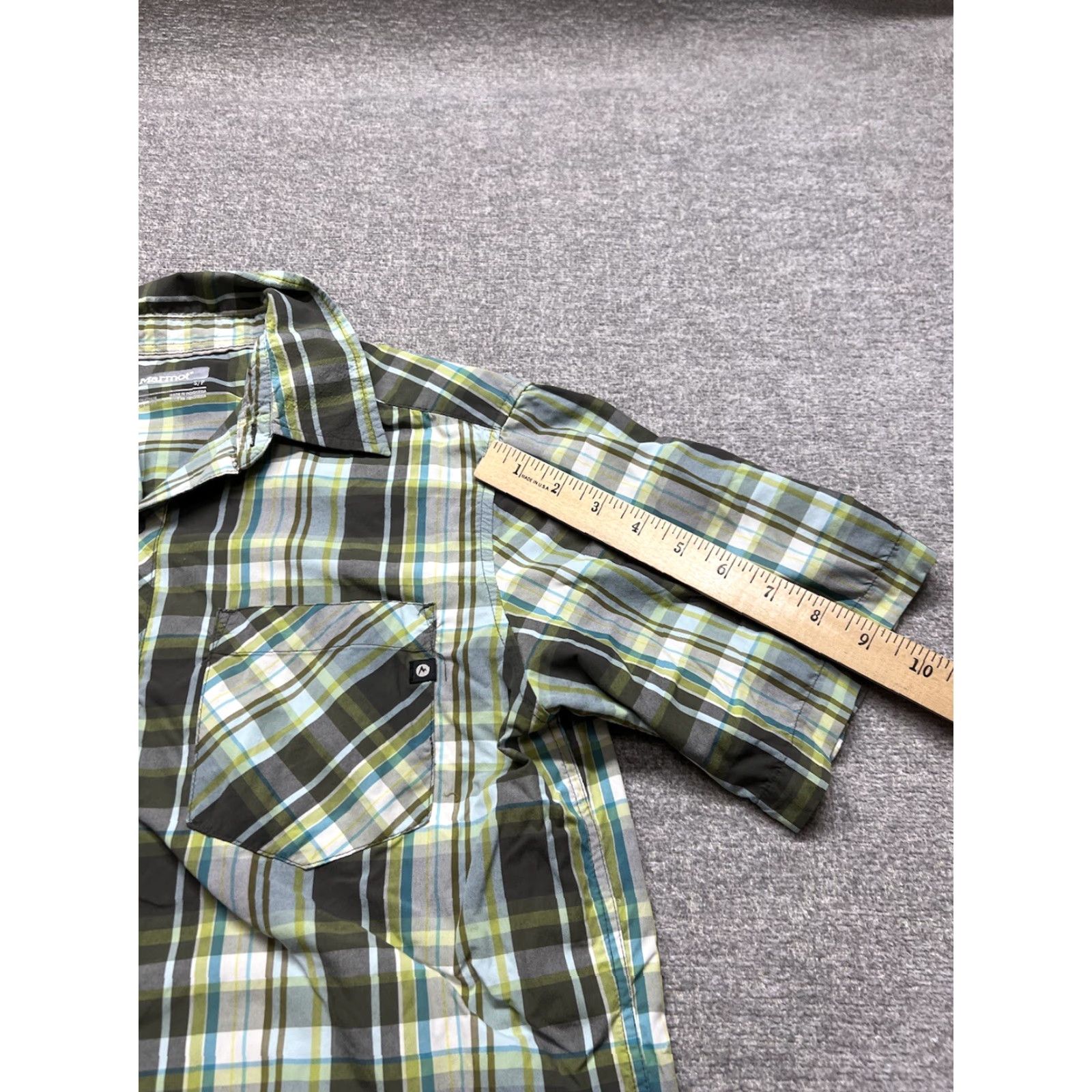 Marmot VINTAGE Marmot Button Up Shirt Mens Small Plaid Short Sleeve Green Size US S / EU 44-46 / 1 - 5 Thumbnail