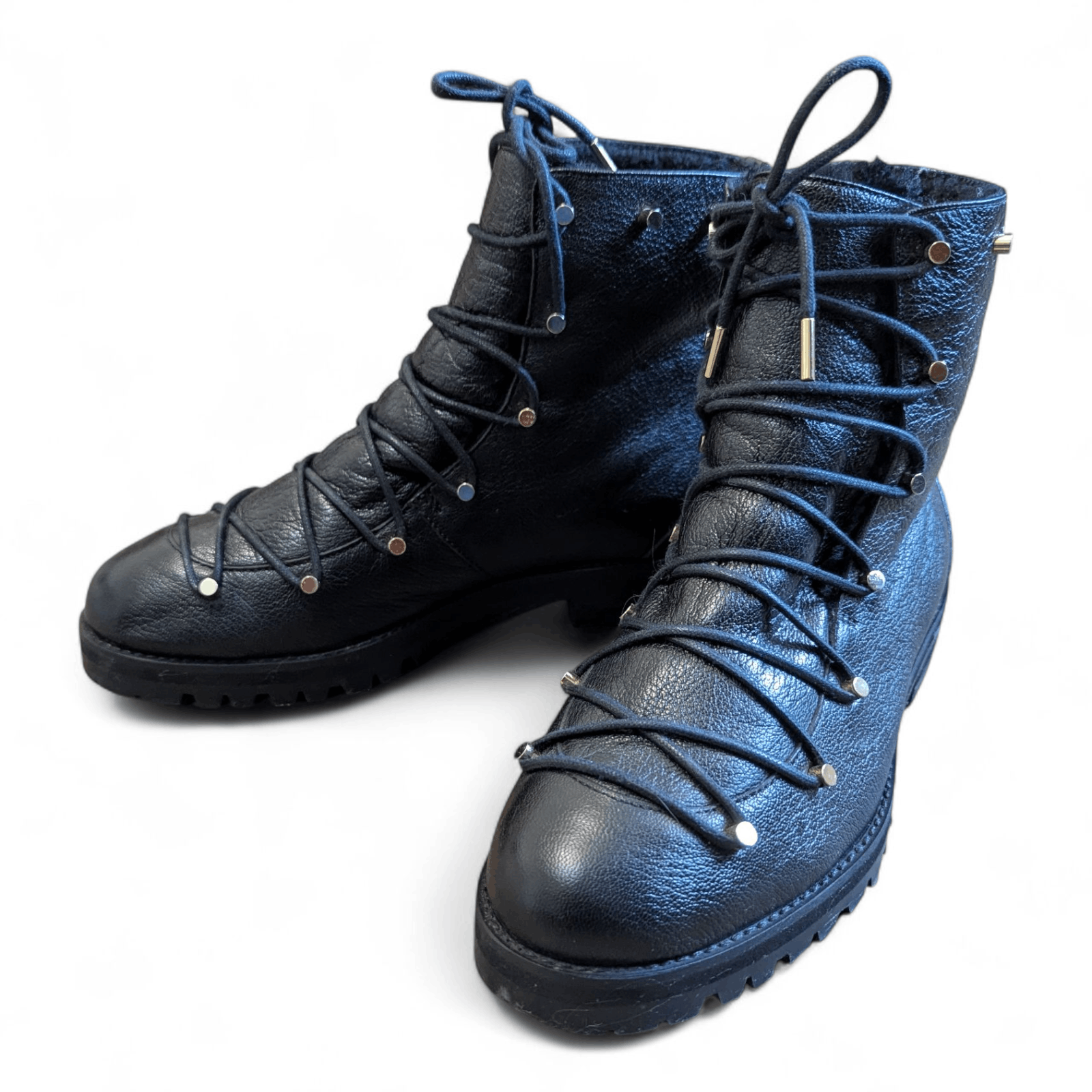 Jimmy Choo Jimmy Choo Drake Shearling Lined Ankle Boots Size US 7.5 / IT 37.5 - 11 Thumbnail