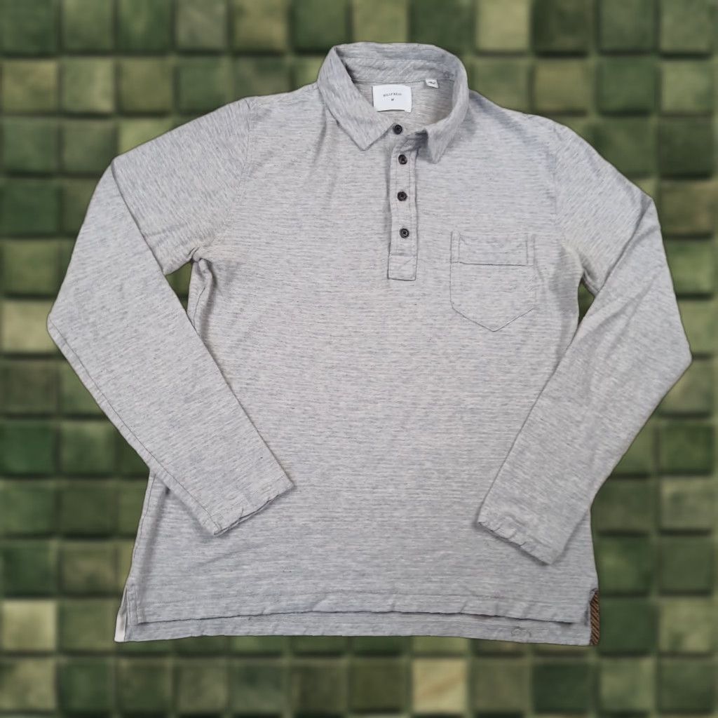 Billy Reid Billy Reid Polo Shirt Mens Medium Gray Cashmere Cotton Knit Long Sleeve Casual Workwear Golf Preppy Vinyl? Size US M / EU 48-50 / 2 - 1 Thumbnail