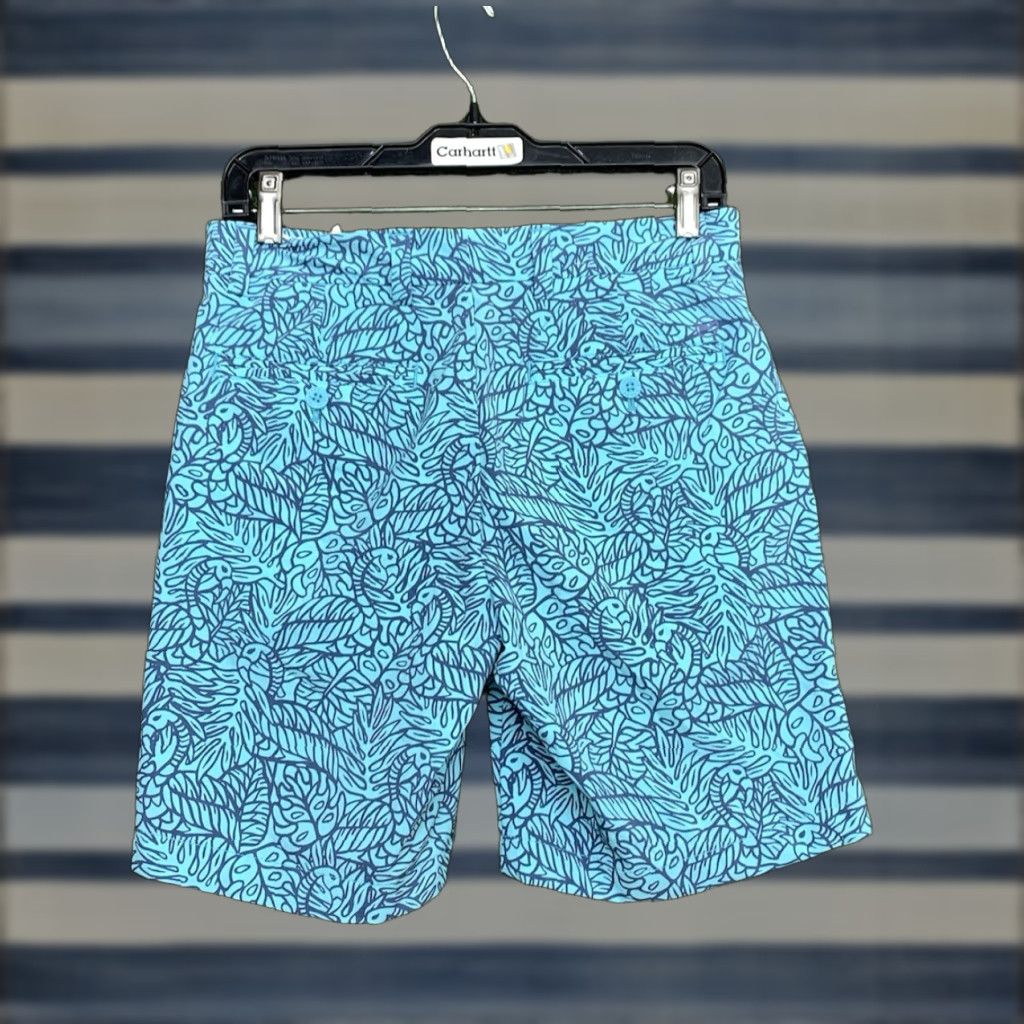 Vineyard Vines Vineyard Vines Mens 28 Blue Chino Performance Shorts Button Zipper Pockets Casual Summer Leaf AOP Camouflage Preppy Outdoor Mens Size US 28 / EU 44 - 1 Thumbnail