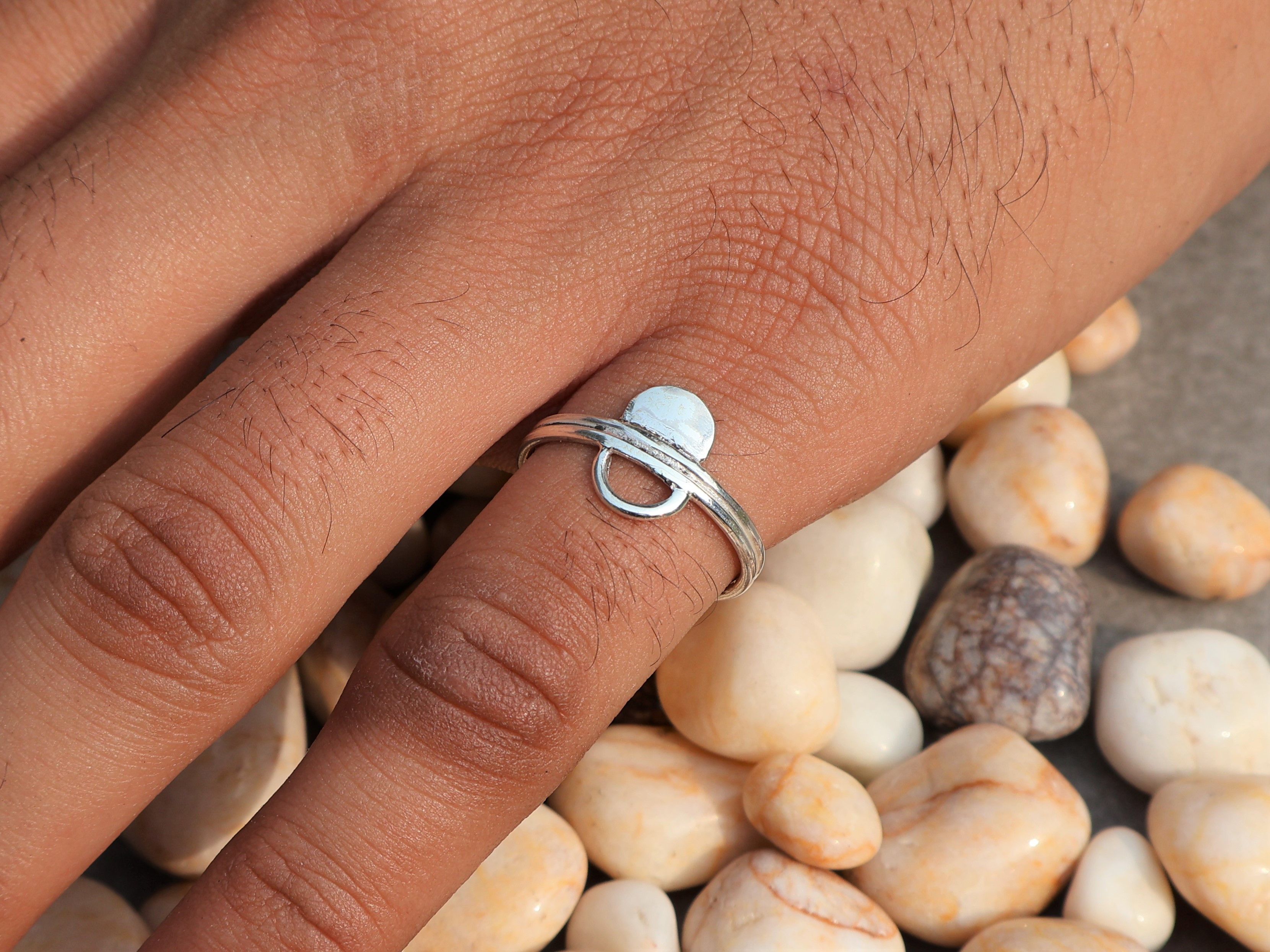 Handmade Silver Ring, 925 Sterling Silver Ring, Handmade Chunky Ring Size ONE SIZE - 8 Thumbnail