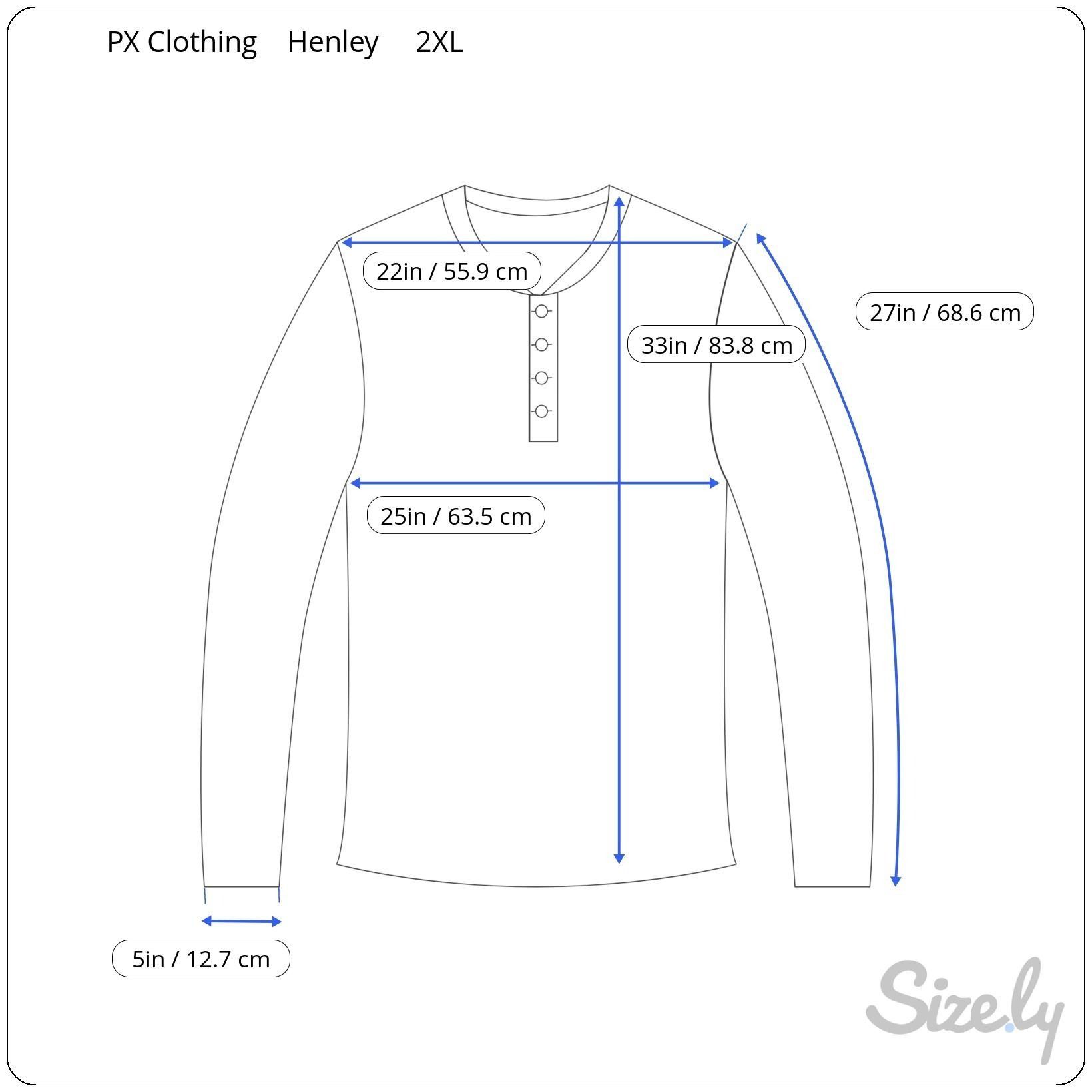 Designer PX Clothing Harper Long Sleeve Henley Navy NEW 2XL Size US XXL / EU 58 / 5 - 6 Thumbnail