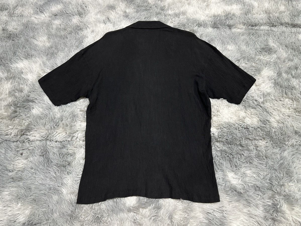 JUN MEN 🔥Vintage Jun Men Black Pleated Shirt Short Sleeve Size US L / EU 52-54 / 3 - 11 Thumbnail