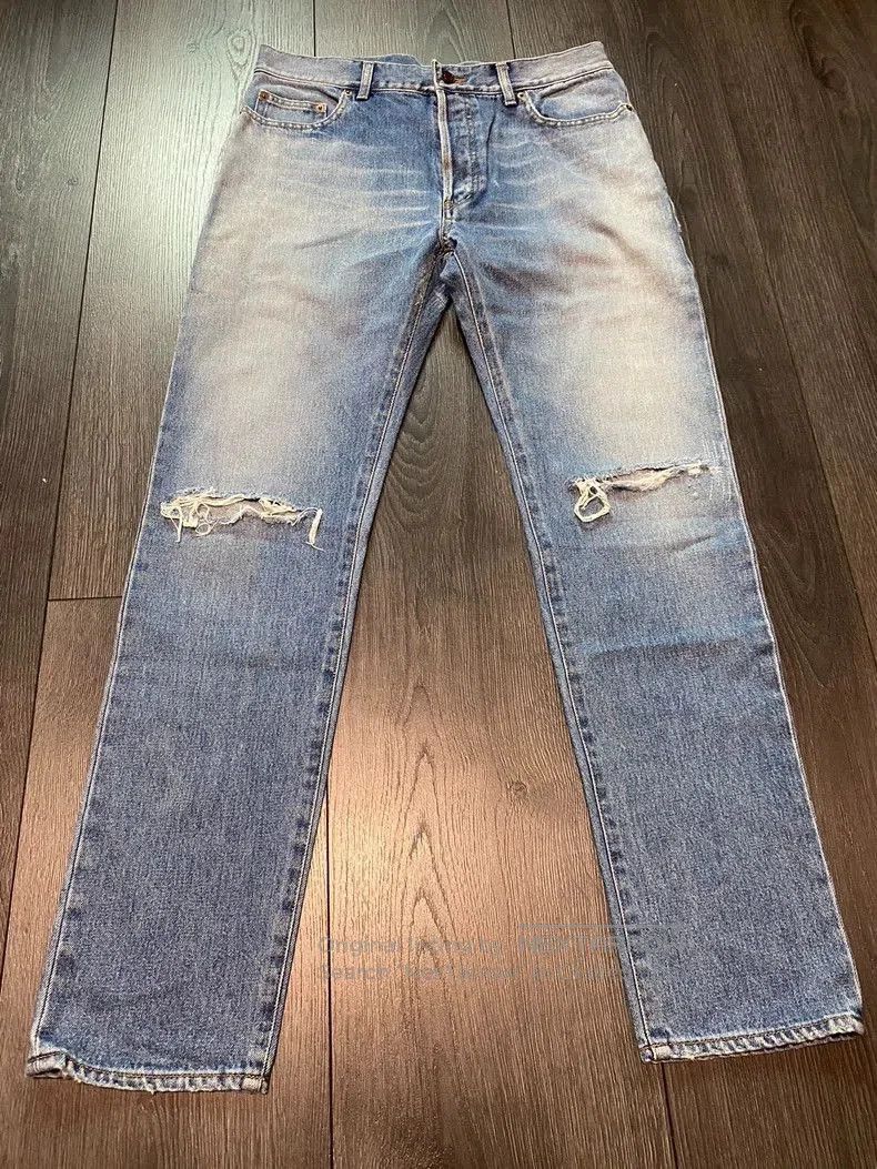 Other Saint Laurent Distressed Denim Jeans. Size US 33 - 2 Thumbnail